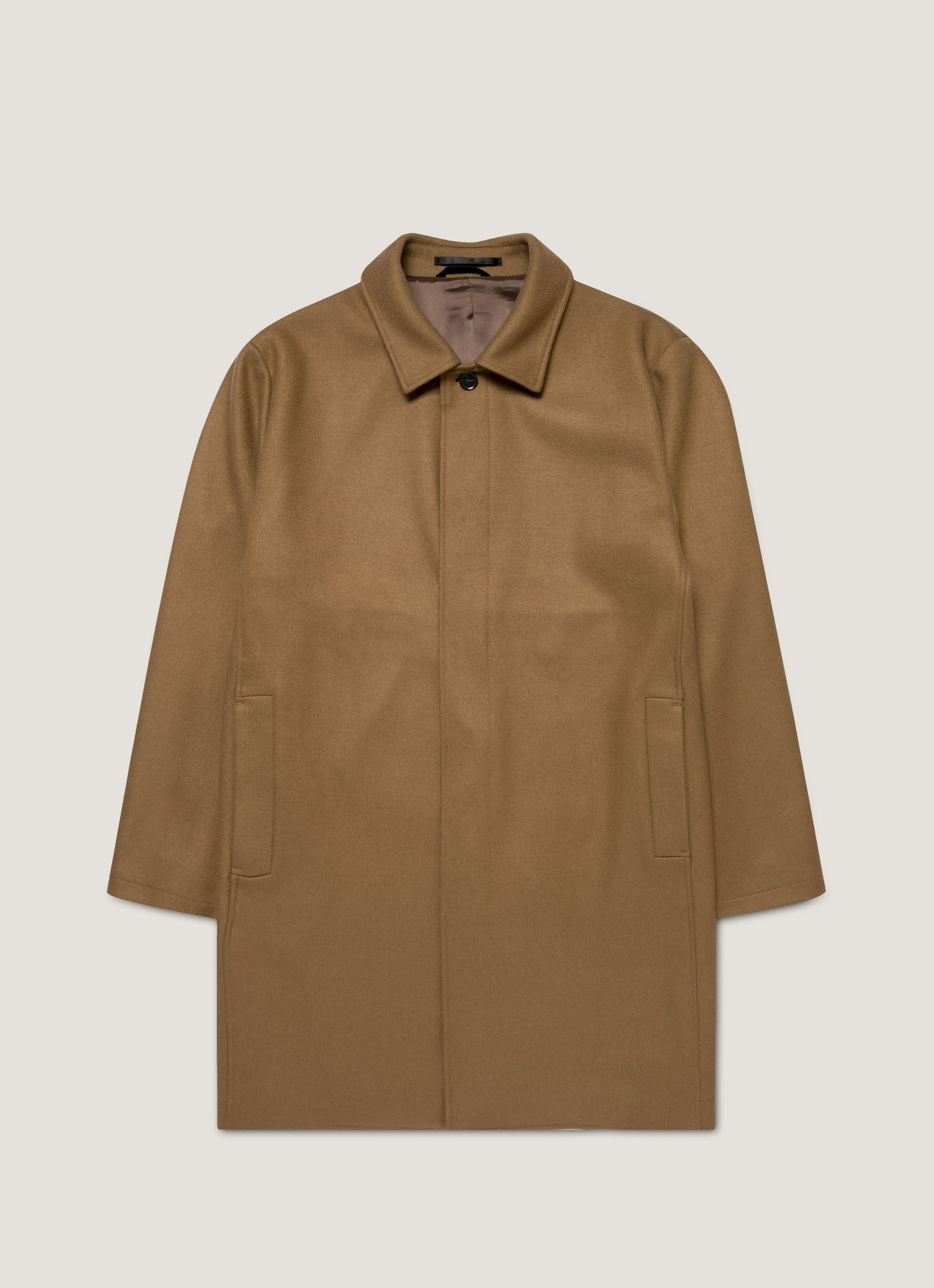 Men's Boiled Wool Coat in Mole sold by Sunspel