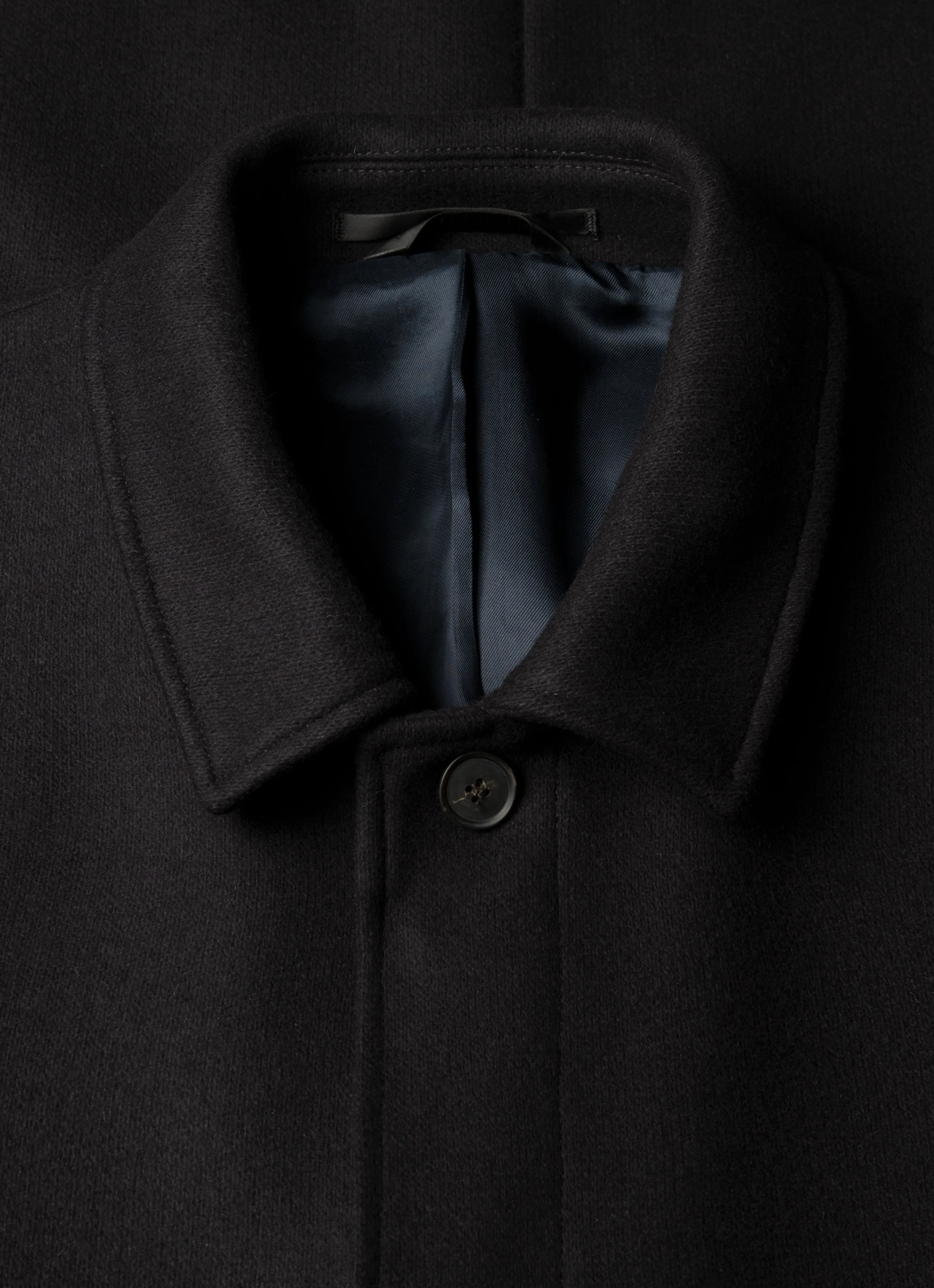 Men's Boiled Wool Coat in Navy sold by Sunspel product image thumbnail 4