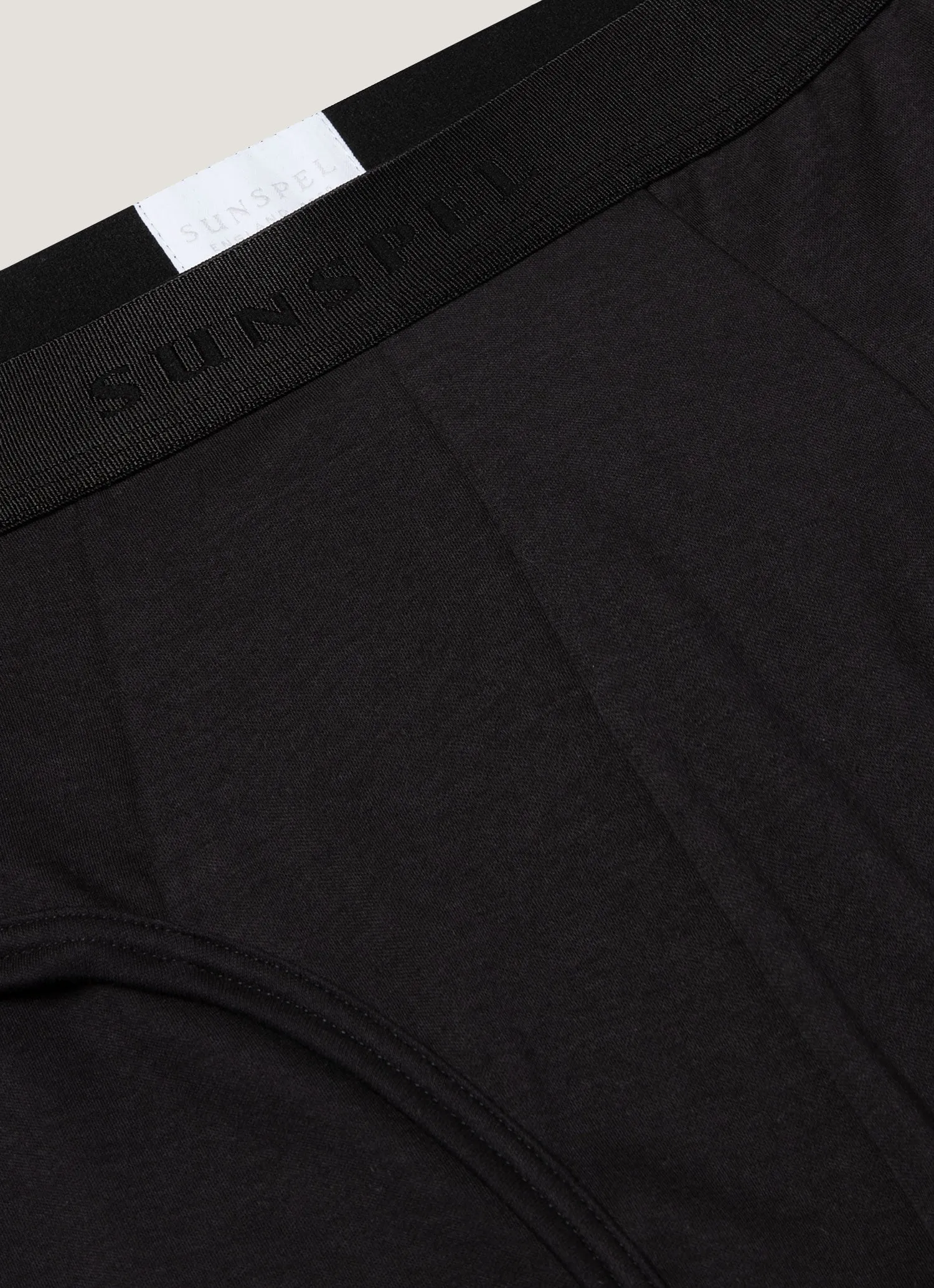 Men's Sea Island Cotton Briefs in Black sold by Sunspel product image thumbnail 4