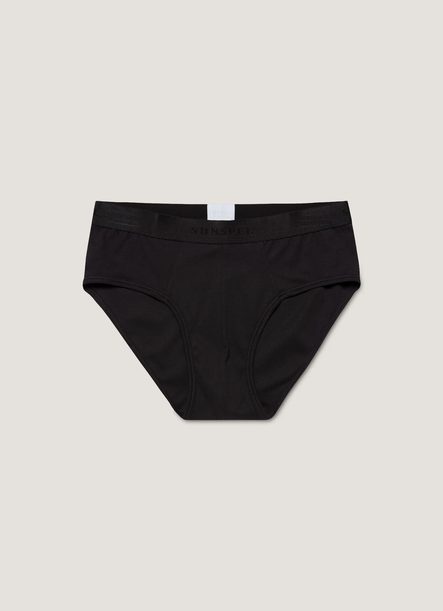 Men's Sea Island Cotton Briefs in Black sold by Sunspel