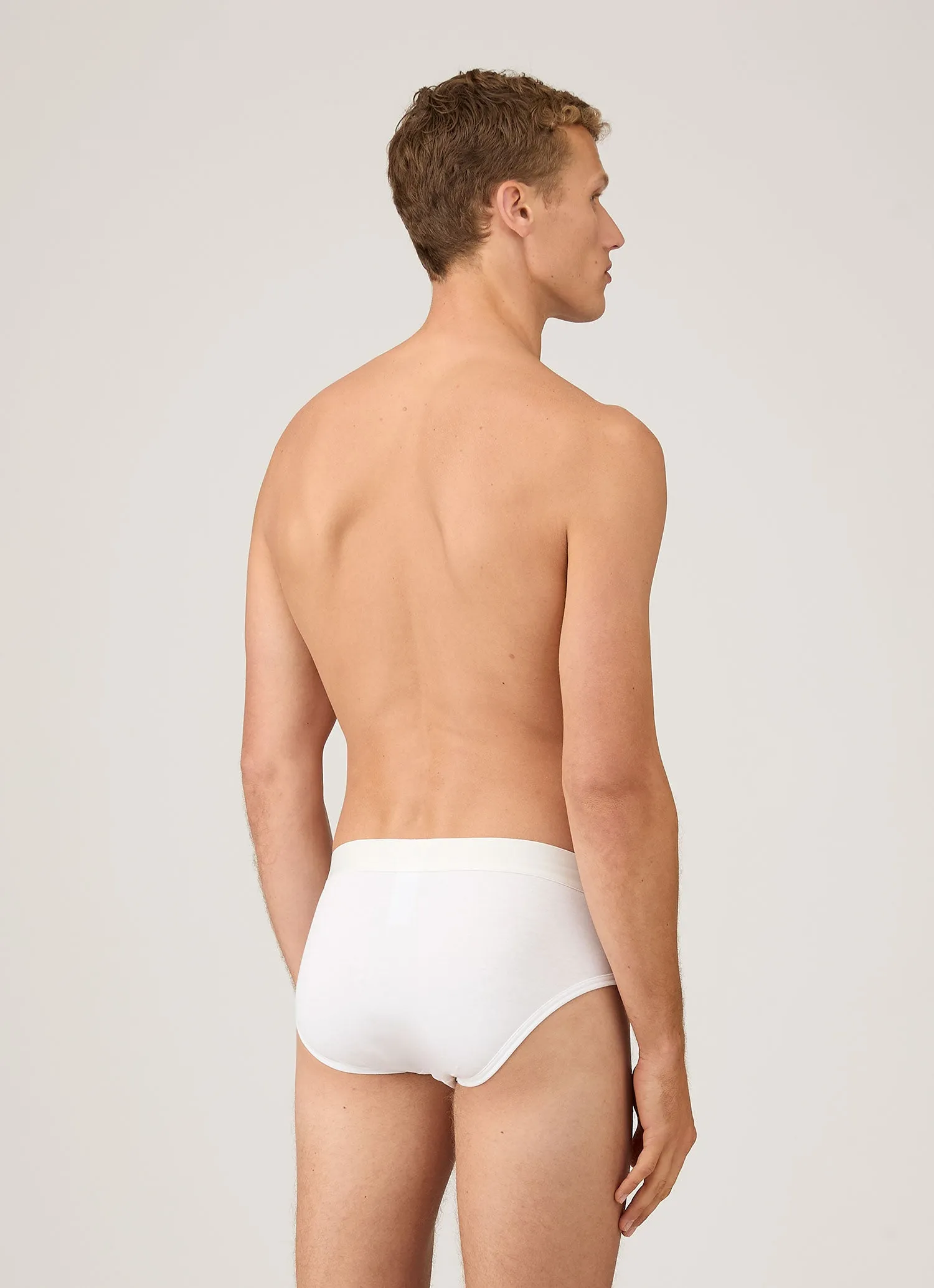 Men's Sea Island Cotton Briefs in White sold by Sunspel product image thumbnail 3