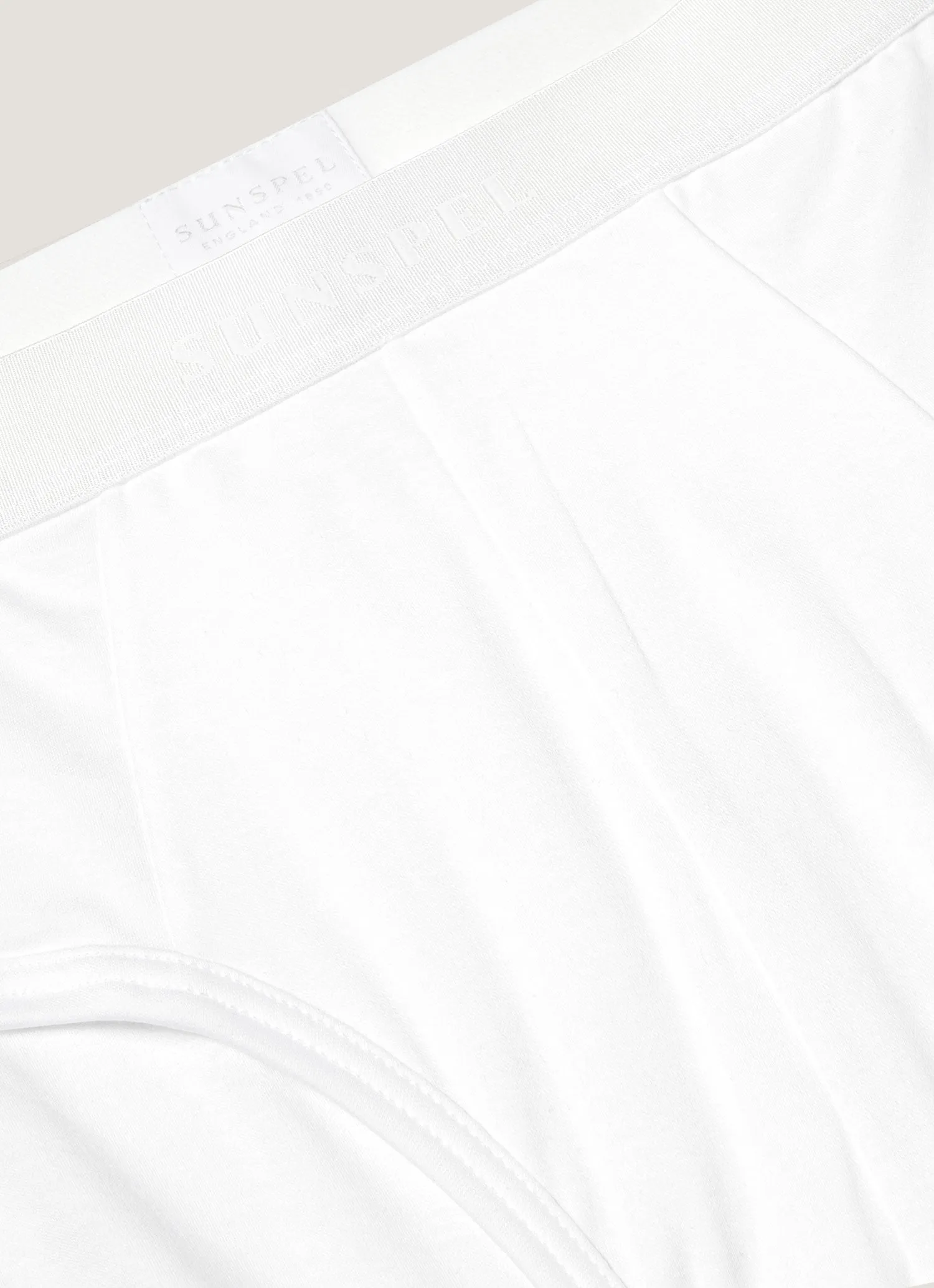 Men's Sea Island Cotton Briefs in White sold by Sunspel product image thumbnail 4
