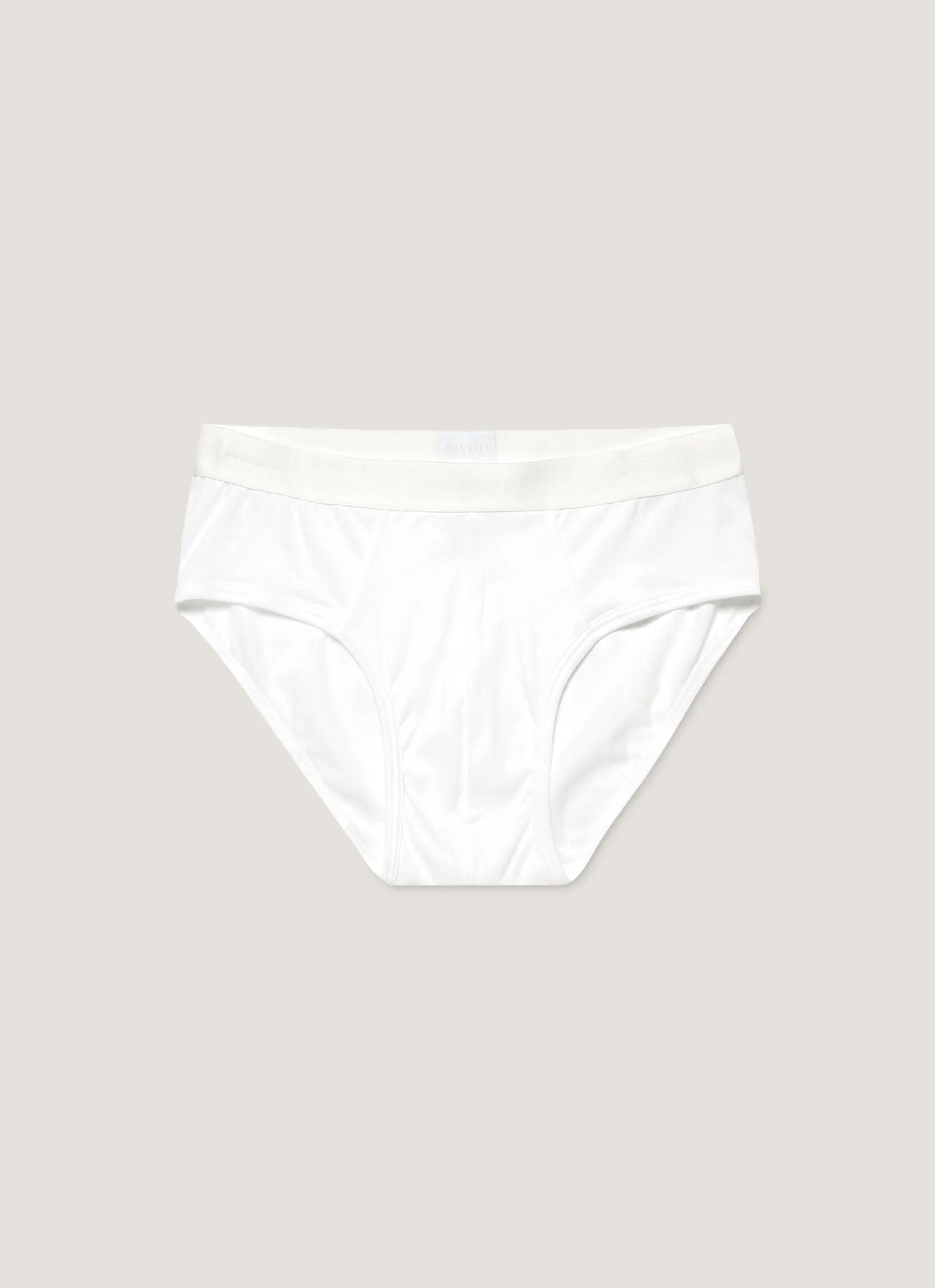 Men's Sea Island Cotton Briefs in White sold by Sunspel