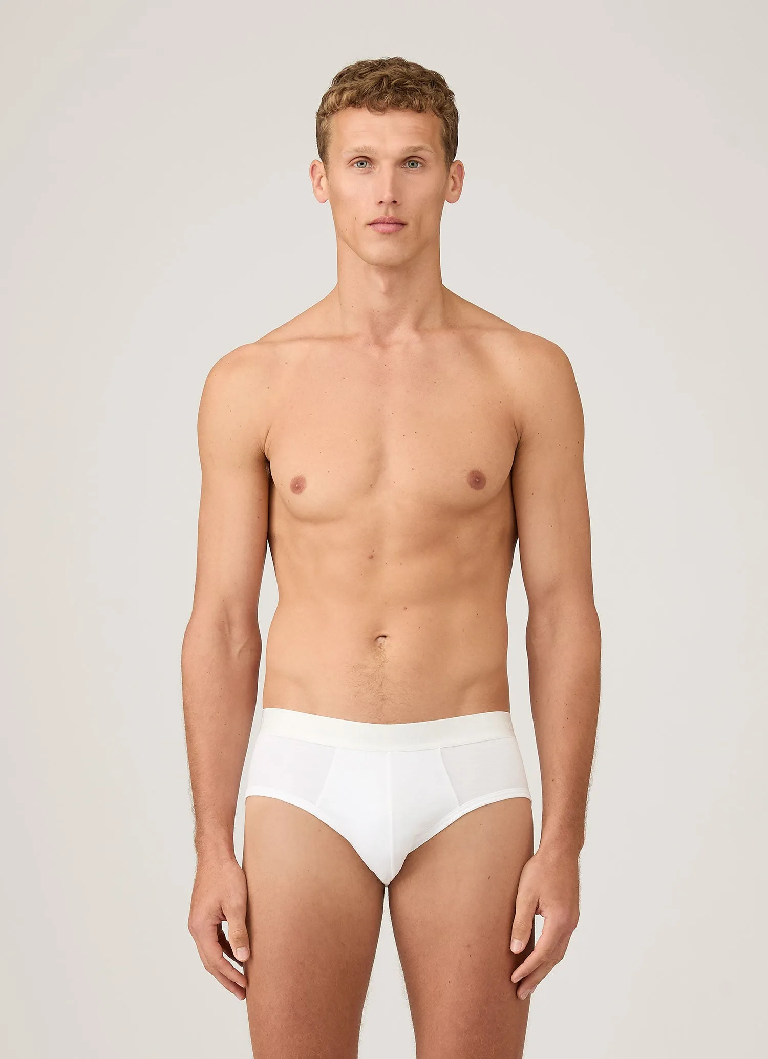 Men's Sea Island Cotton Briefs in White sold by Sunspel product image thumbnail 2