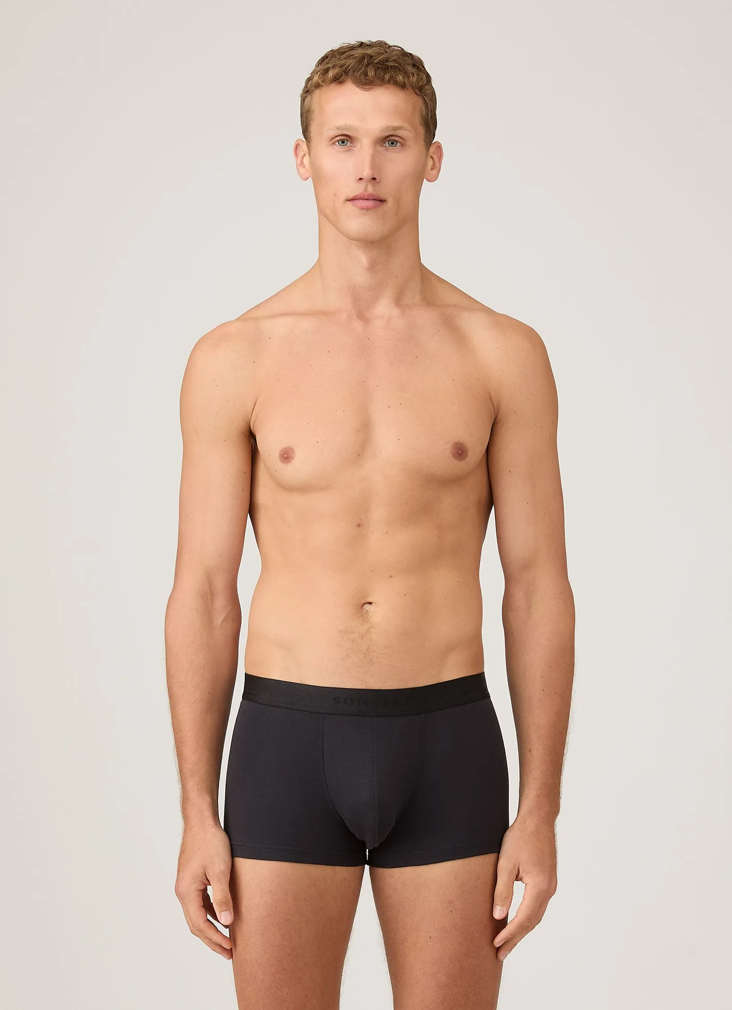 Men's Sea Island Cotton Trunks in Black sold by Sunspel product image thumbnail 2