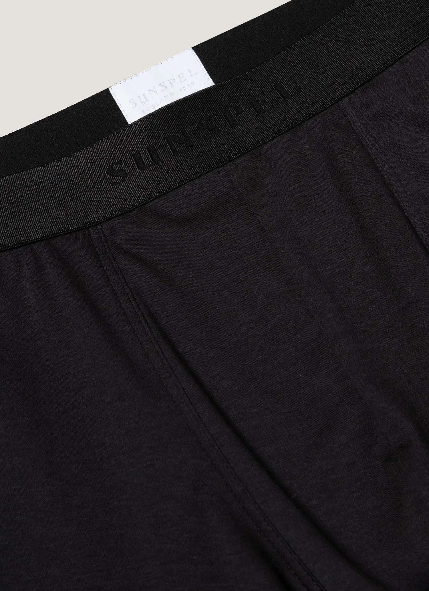 Men's Sea Island Cotton Trunks in Black sold by Sunspel product image thumbnail 4