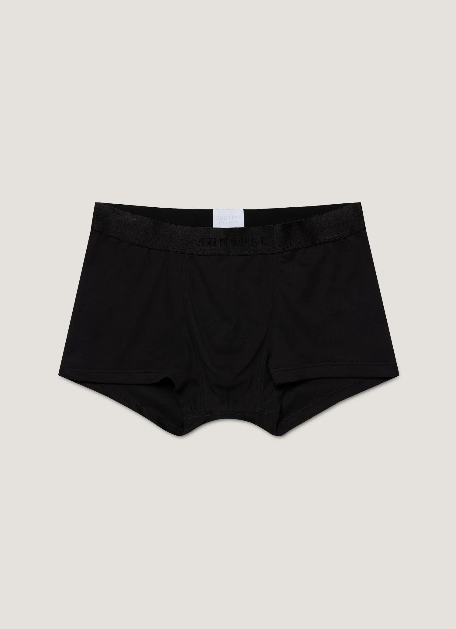 Men's Sea Island Cotton Trunks in Black sold by Sunspel