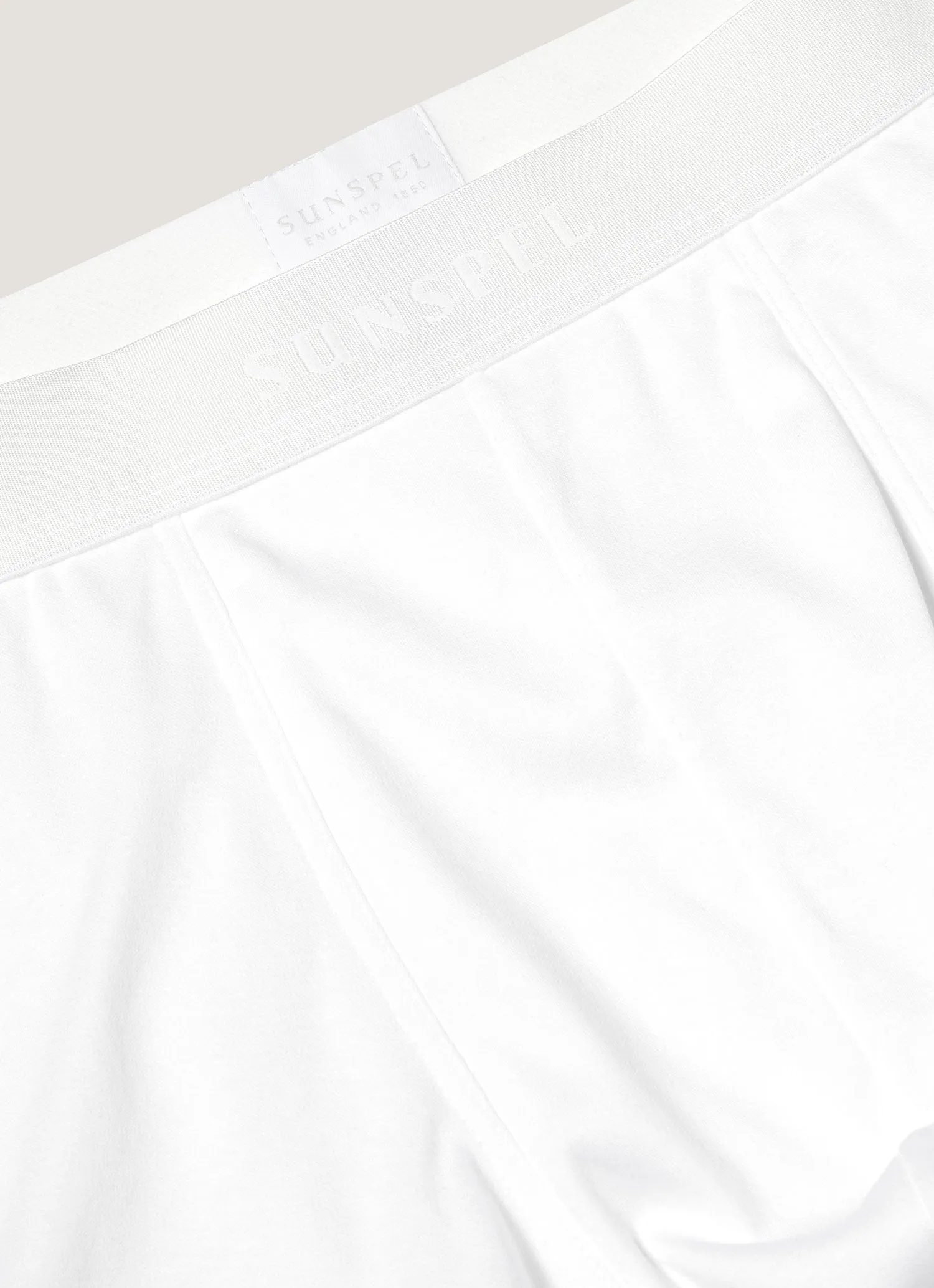 Men's Sea Island Cotton Trunks in White sold by Sunspel product image thumbnail 4