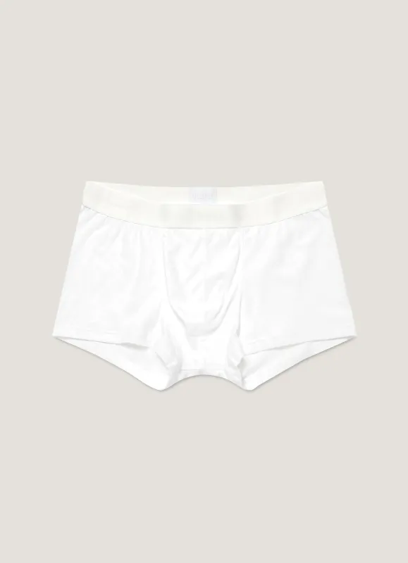 Men's Sea Island Cotton Trunks in White sold by Sunspel