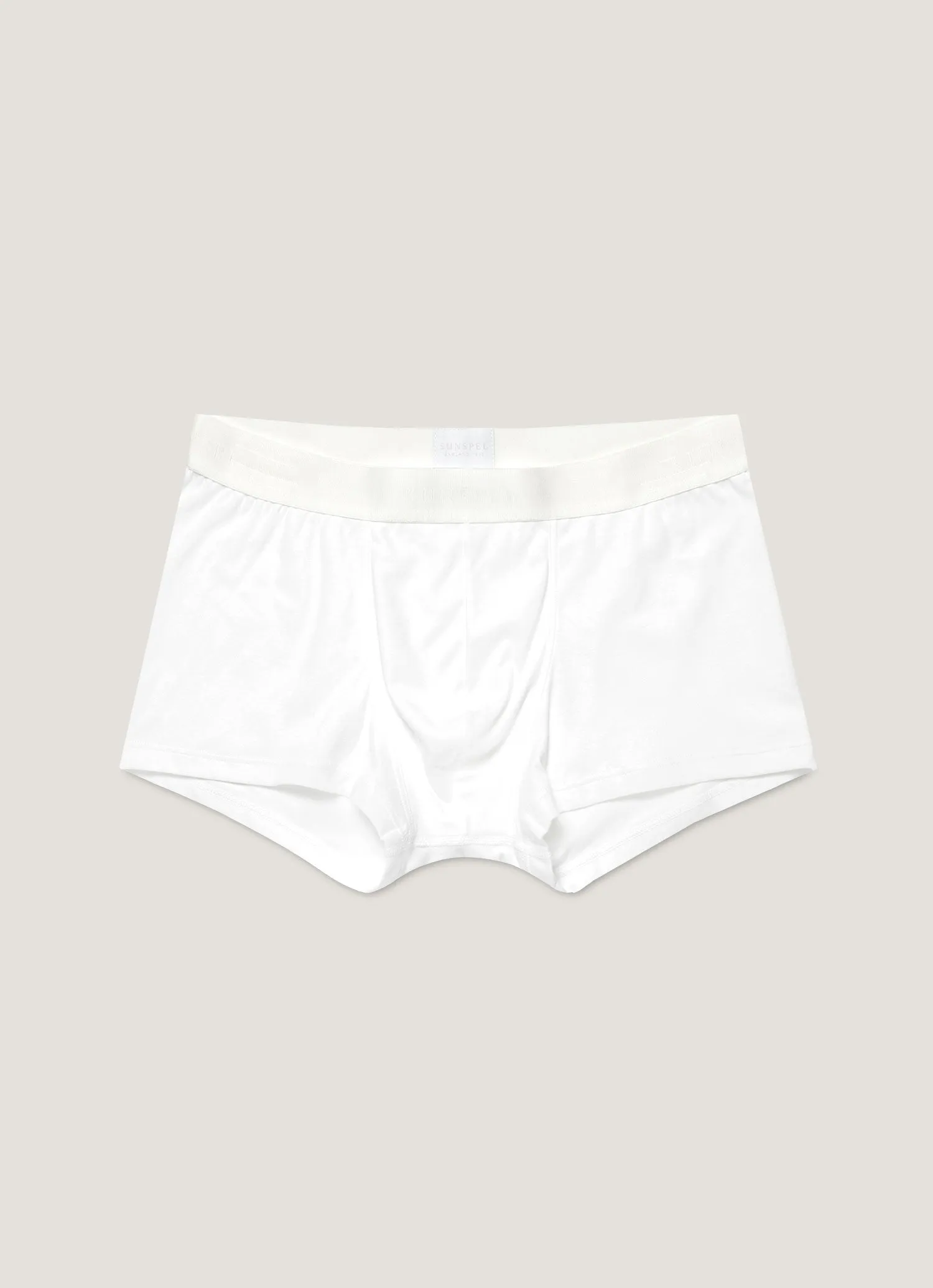 Men's Sea Island Cotton Trunks in White sold by Sunspel
