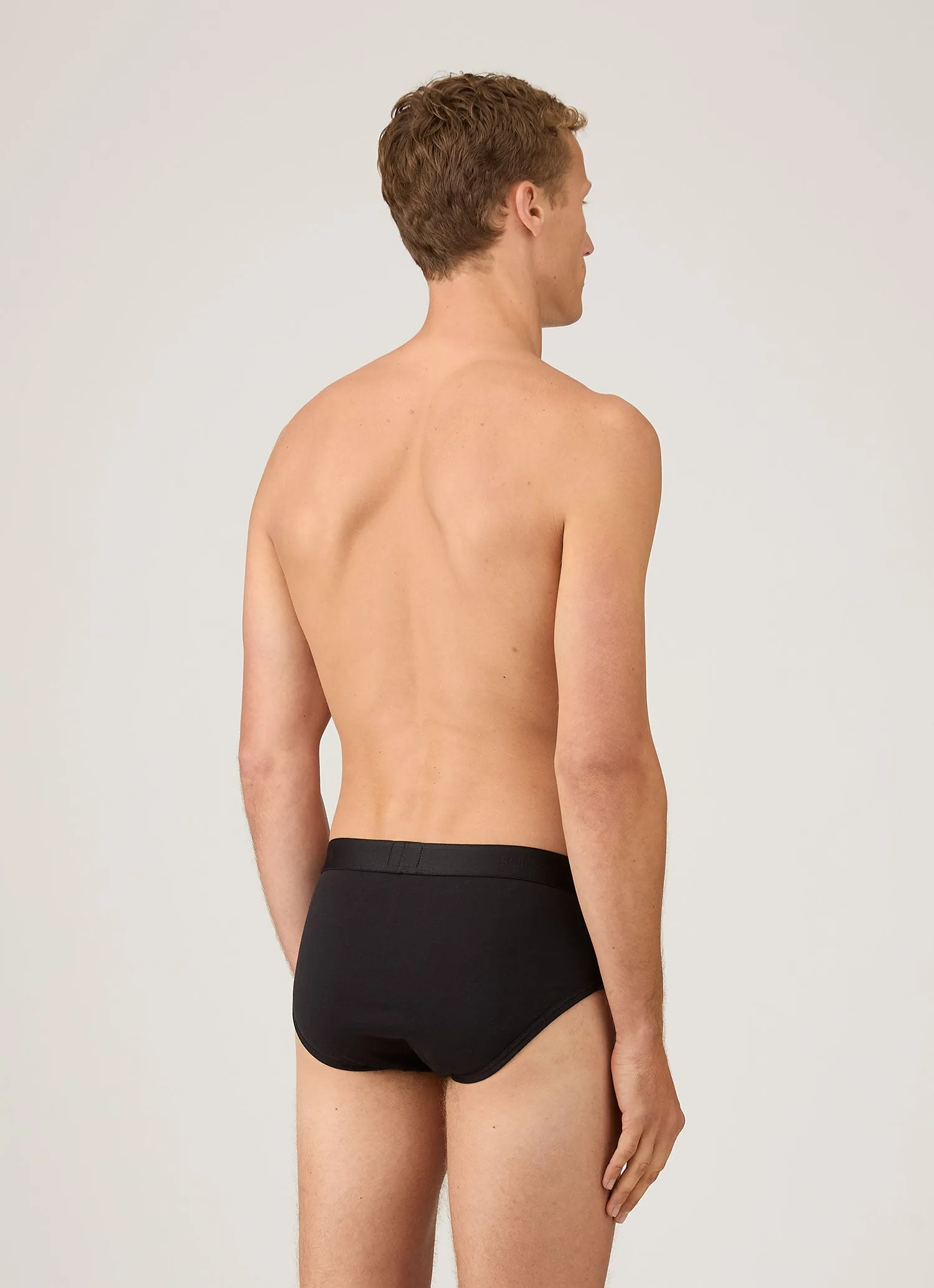 Men's Superfine Cotton Briefs in Black sold by Sunspel product image thumbnail 3