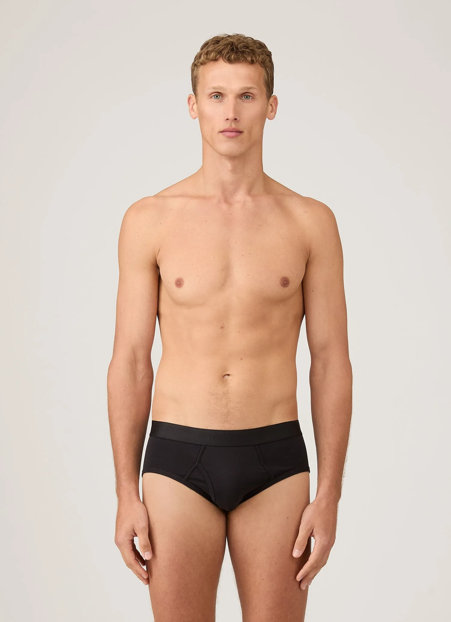 Men's Superfine Cotton Briefs in Black sold by Sunspel product image thumbnail 2