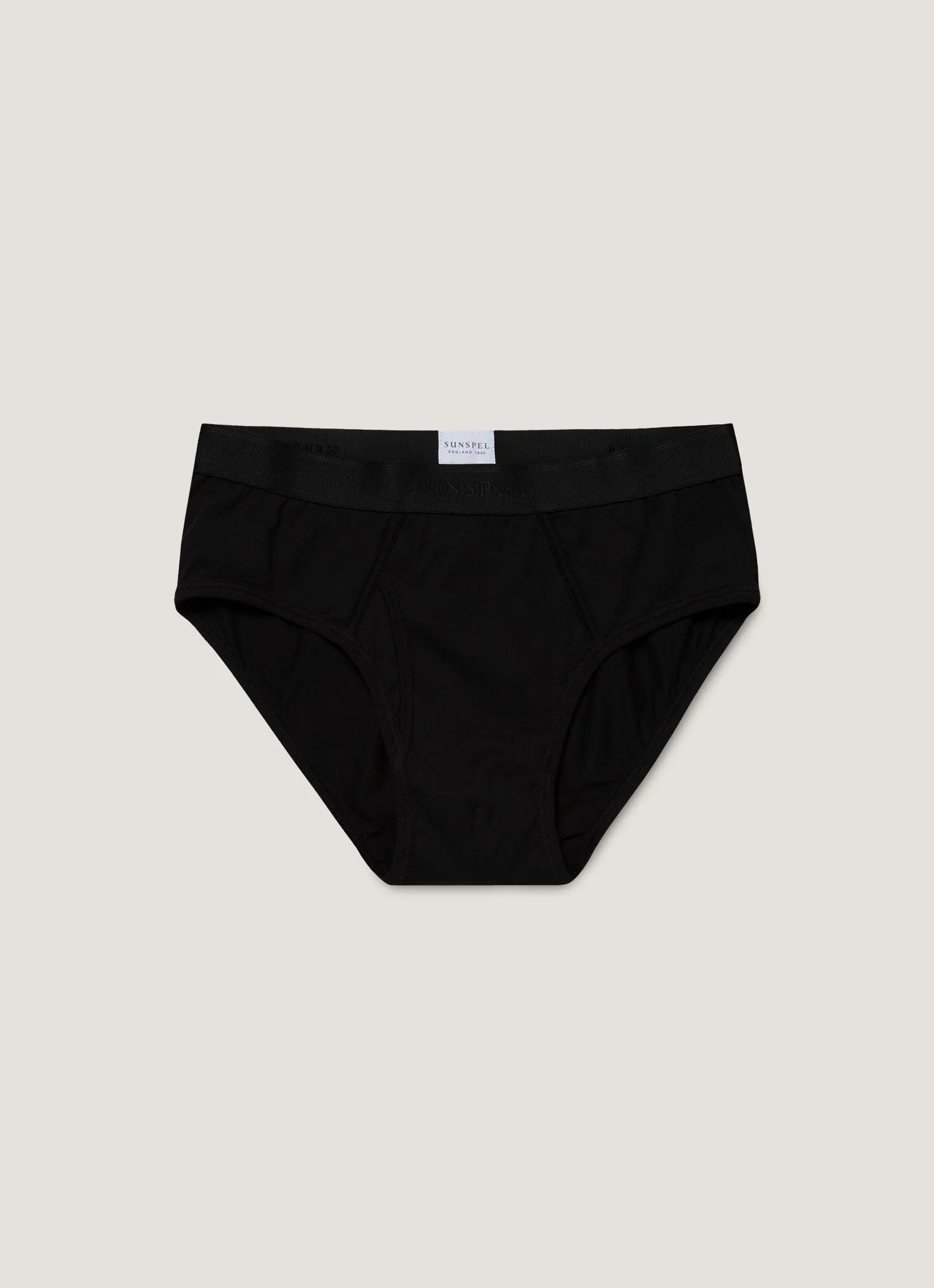 Men's Superfine Cotton Briefs in Black sold by Sunspel