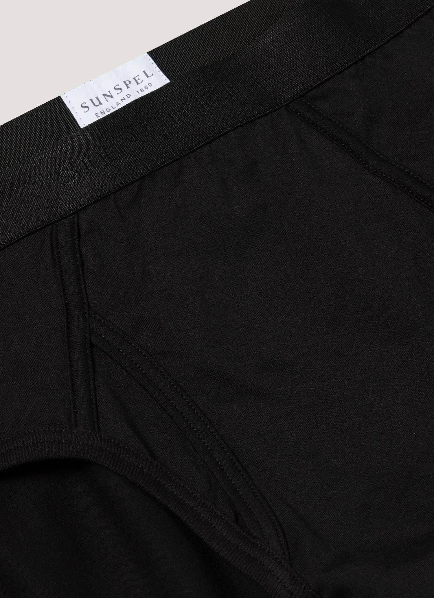 Men's Superfine Cotton Briefs in Black sold by Sunspel product image thumbnail 4