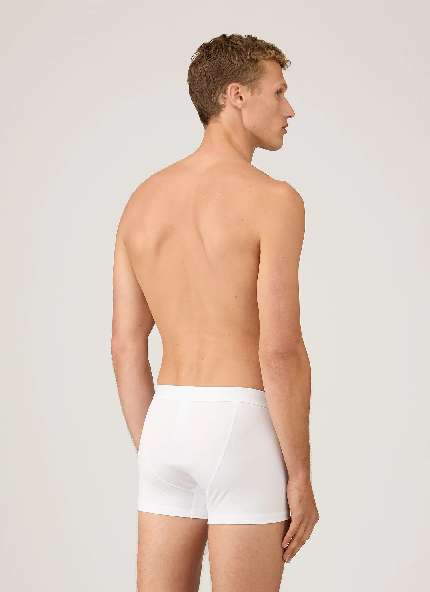 Men's Superfine Cotton Trunks in White sold by Sunspel product image thumbnail 3