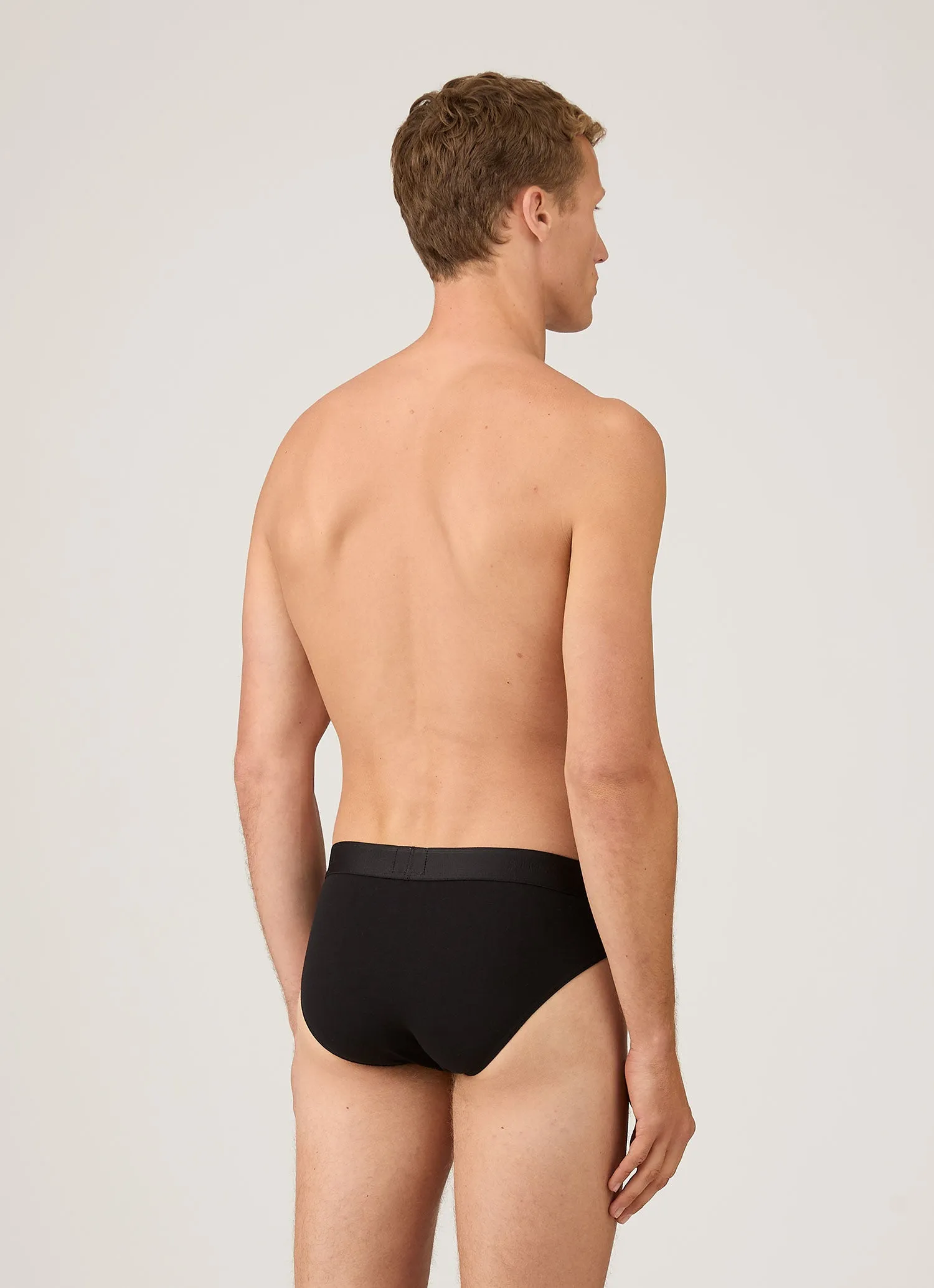 Men's Stretch Cotton Briefs in Black sold by Sunspel product image thumbnail 3