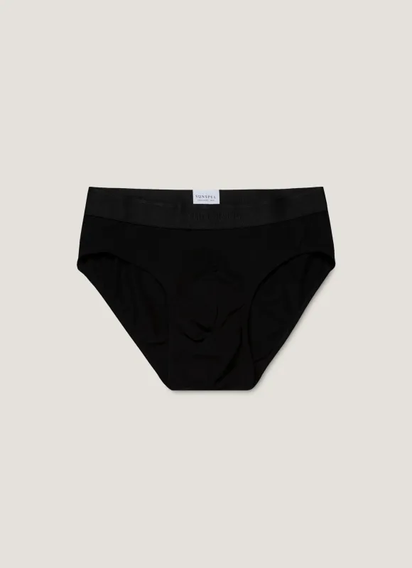 Men's Stretch Cotton Briefs in Black sold by Sunspel