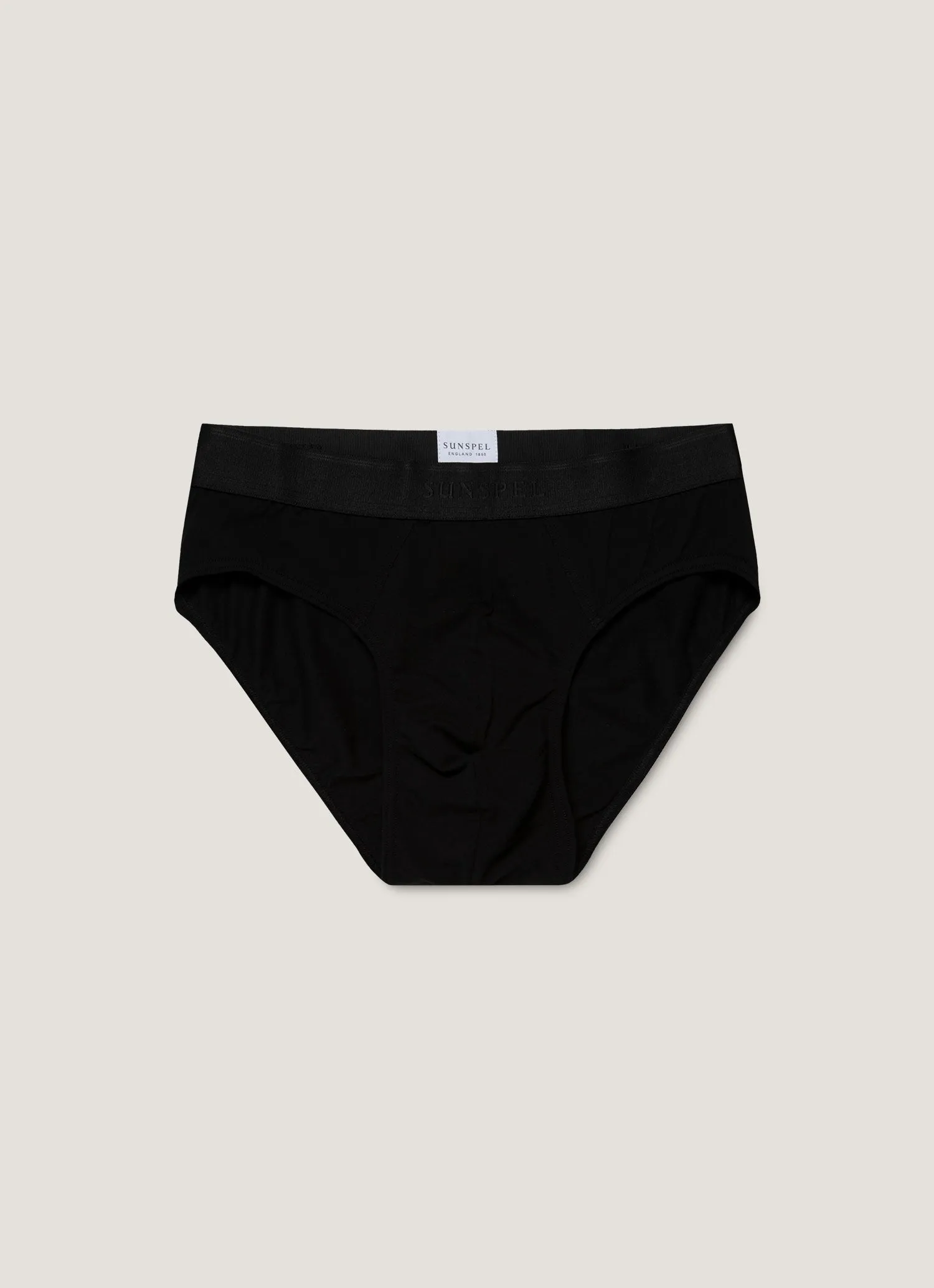 Men's Stretch Cotton Briefs in Black sold by Sunspel