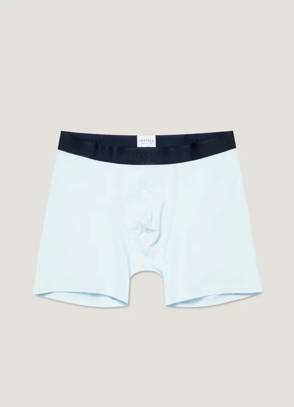 Men's Stretch Cotton Boxer Briefs in Light Blue sold by Sunspel