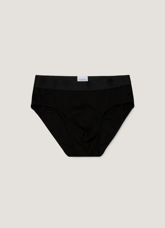 Men's Tencel™ Briefs in Black sold by Sunspel