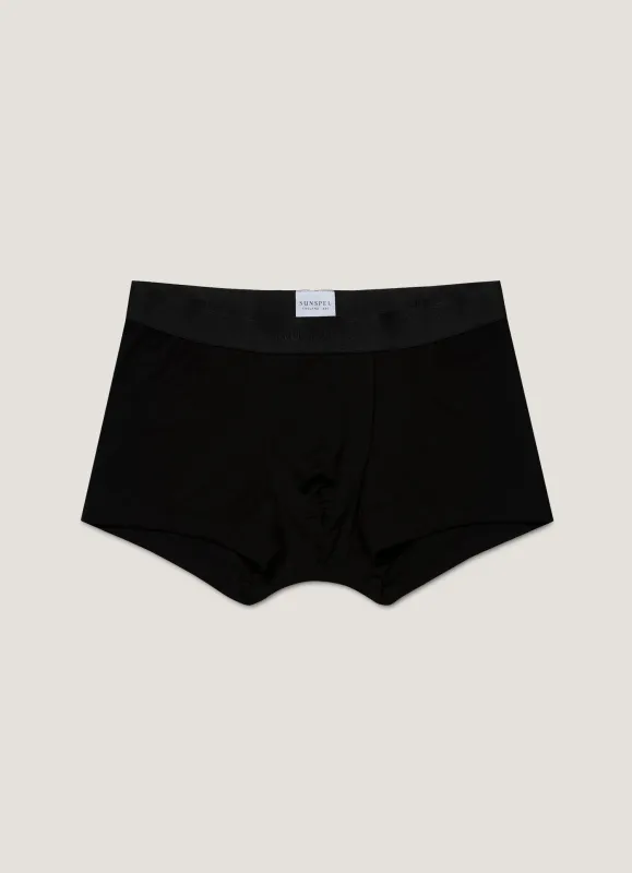 Men's Tencel™ Trunks in Black sold by Sunspel