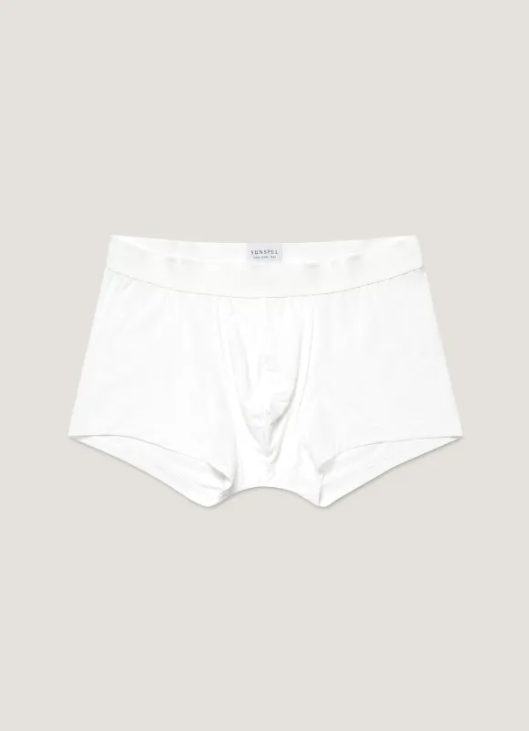 Men's Tencel™ Trunks in White sold by Sunspel