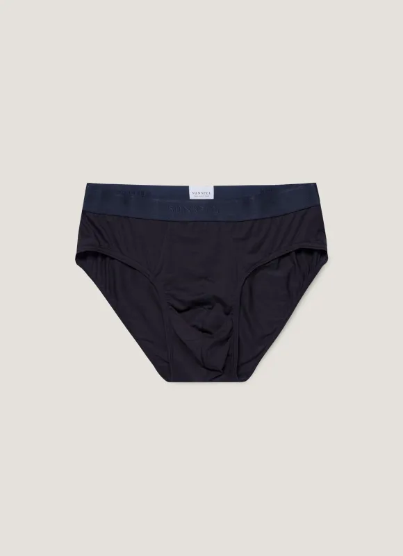 Men's Tencel™ Briefs in Navy sold by Sunspel