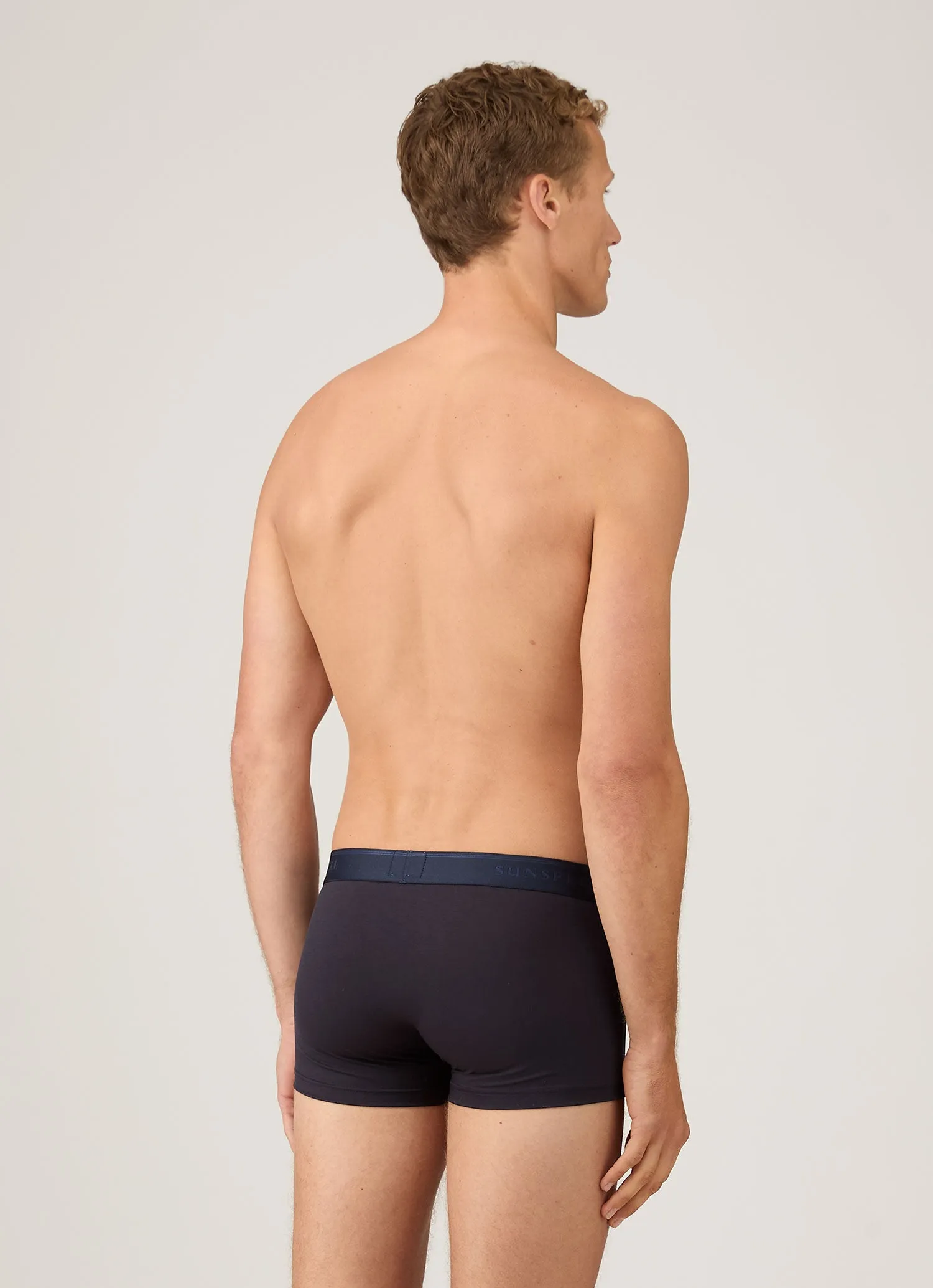 Men's Tencel™ Trunks in Navy sold by Sunspel product image thumbnail 3