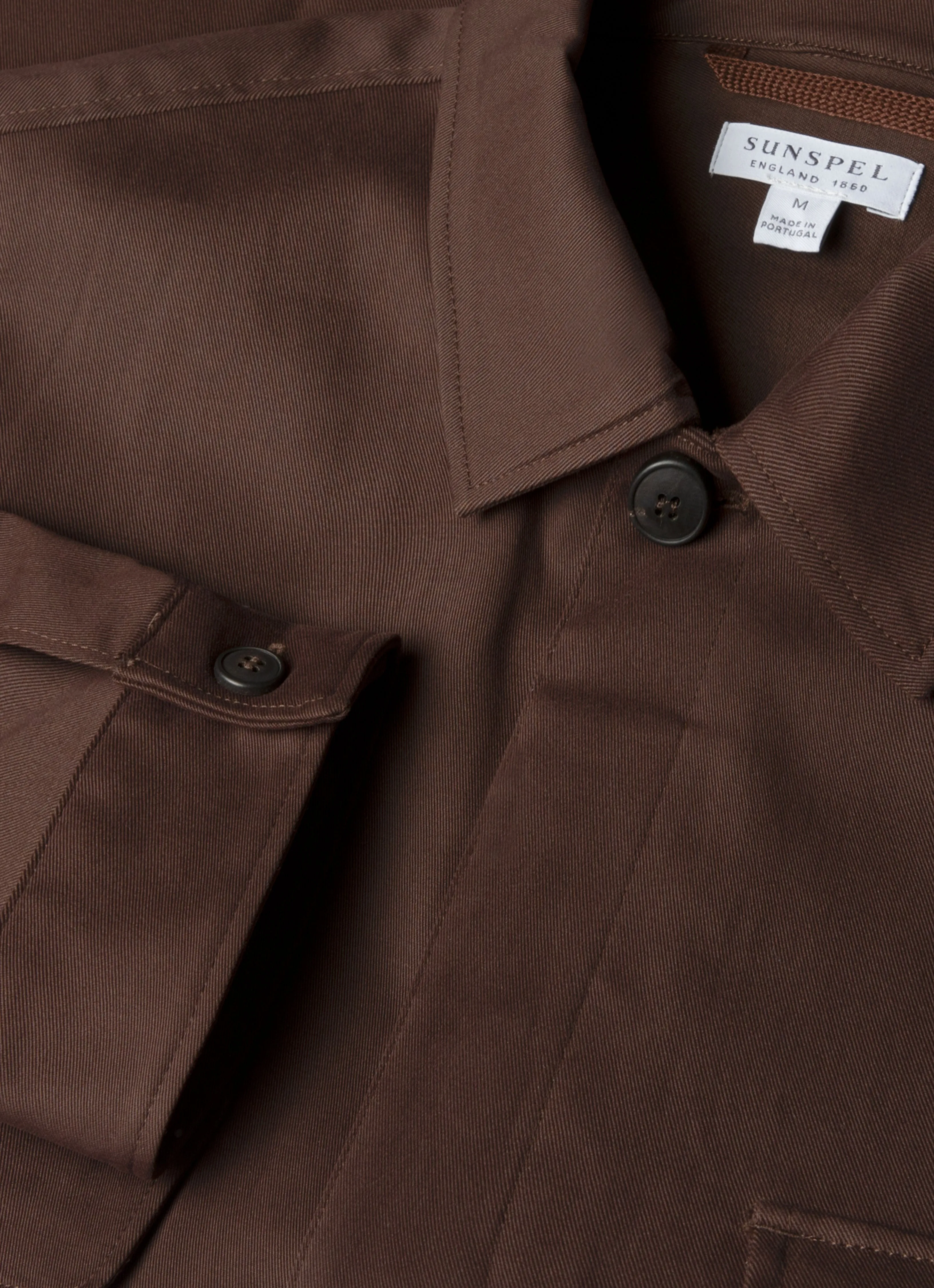 Men's Cotton Cashmere Overshirt in Truffle sold by Sunspel product image thumbnail 4