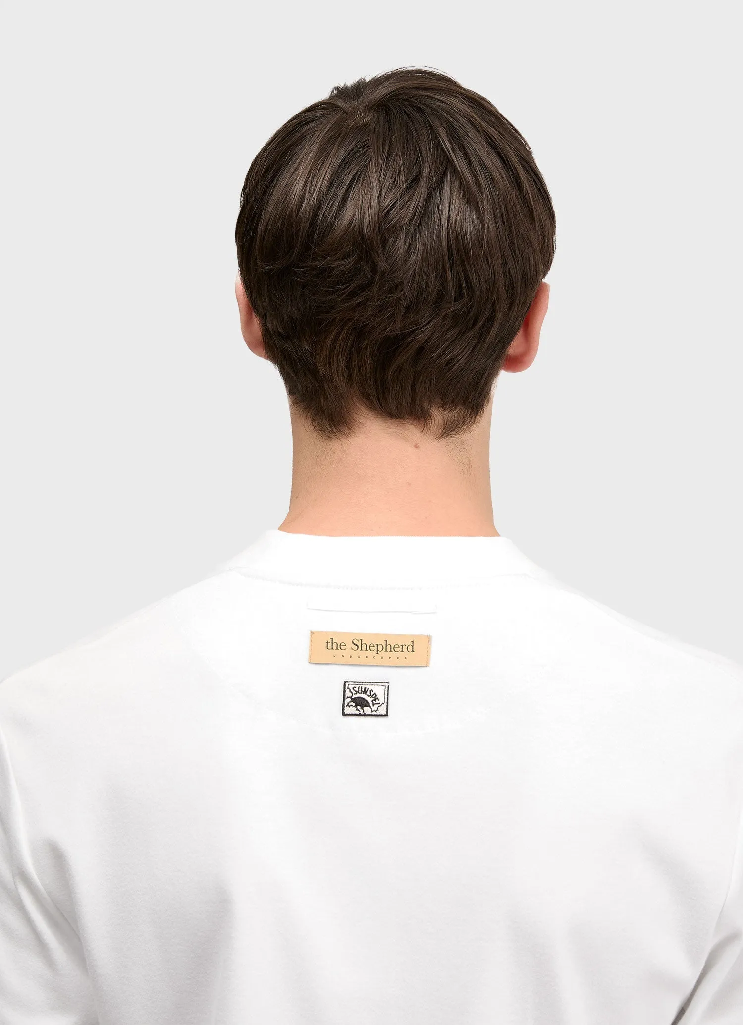 Men's Sunspel x the Shepherd UNDERCOVER Heavyweight T-shirt in White sold by Sunspel product image thumbnail 5