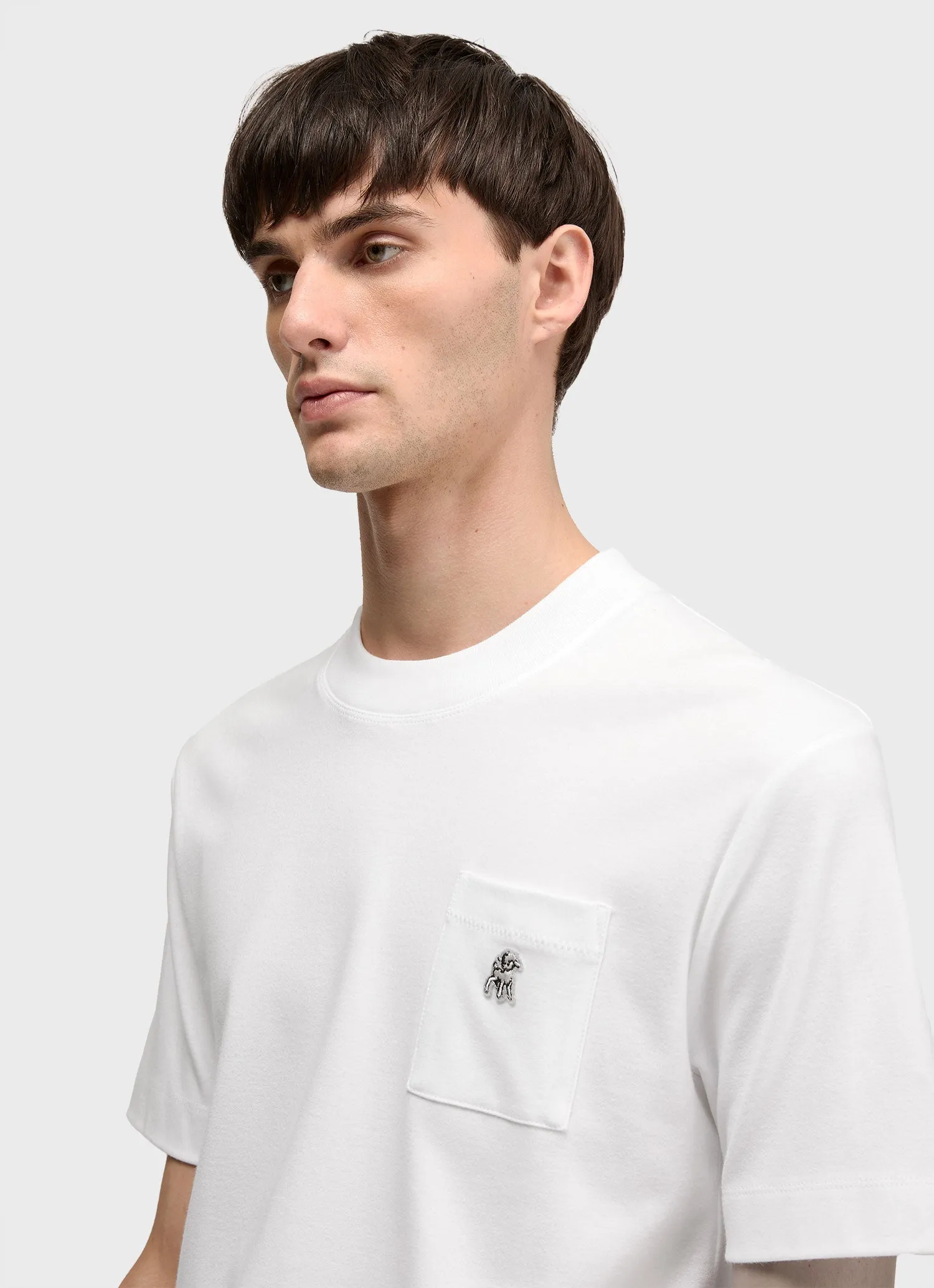 Men's Sunspel x the Shepherd UNDERCOVER Heavyweight T-shirt in White sold by Sunspel product image thumbnail 4