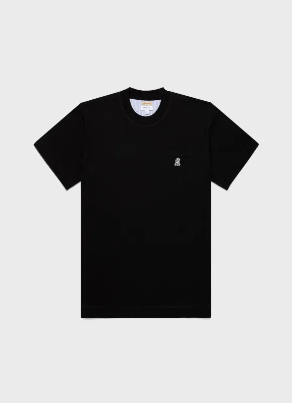 Men's Sunspel x the Shepherd UNDERCOVER Heavyweight T-shirt in Black made by Sunspel