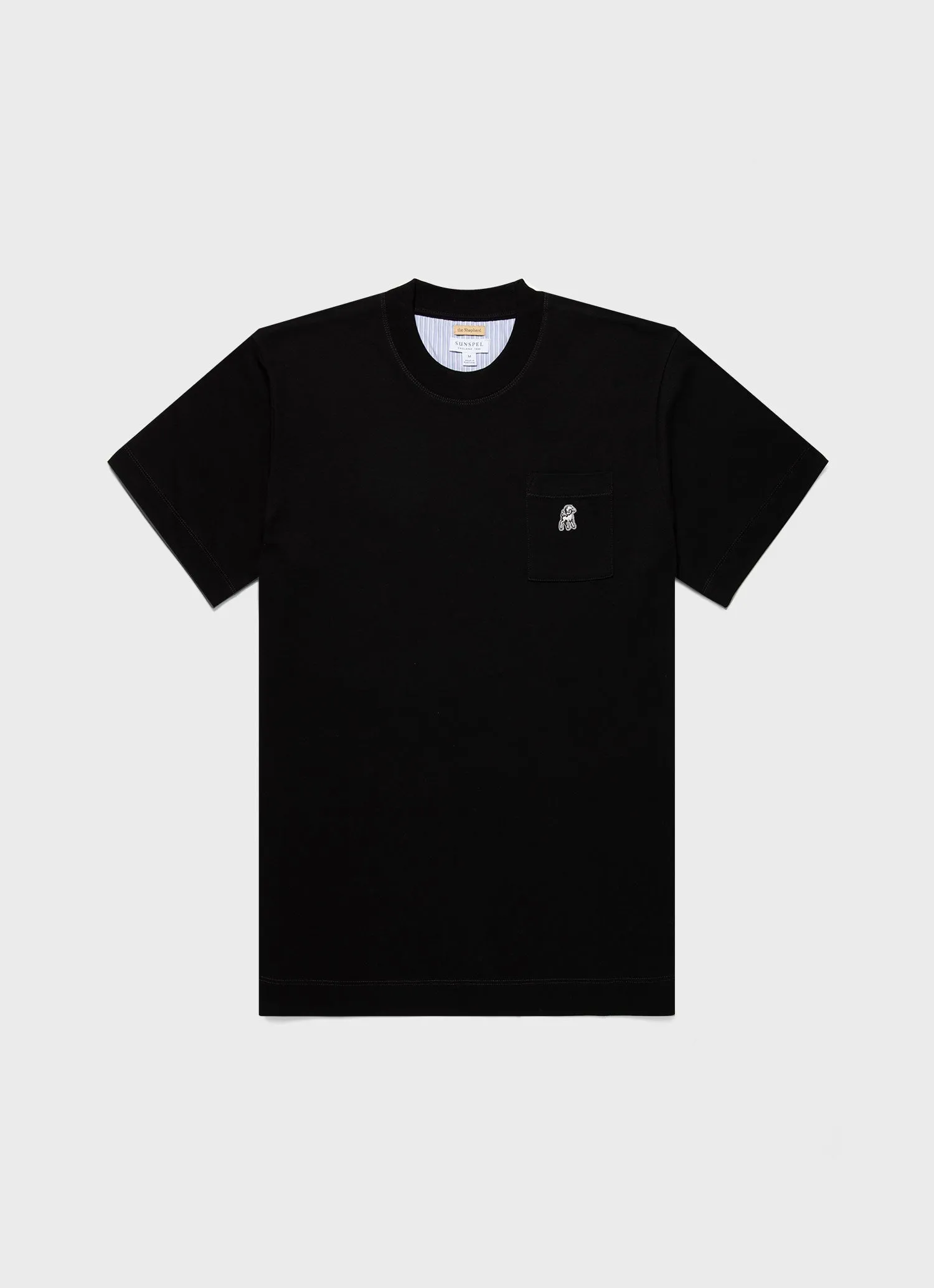 Men's Sunspel x the Shepherd UNDERCOVER Heavyweight T-shirt in Black sold by Sunspel