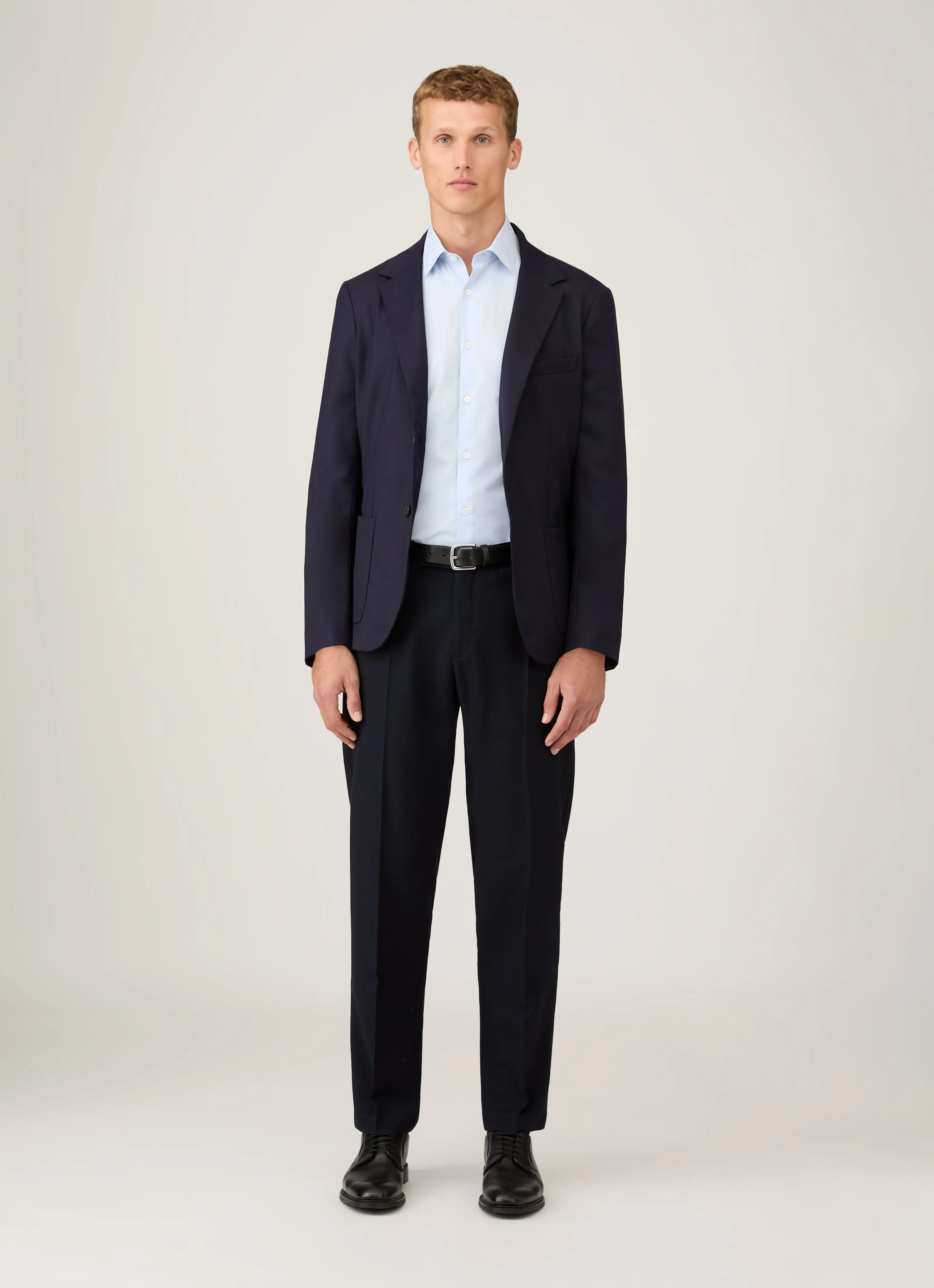 Men's Sea Island Cotton Shirt in Light Blue sold by Sunspel product image thumbnail 3