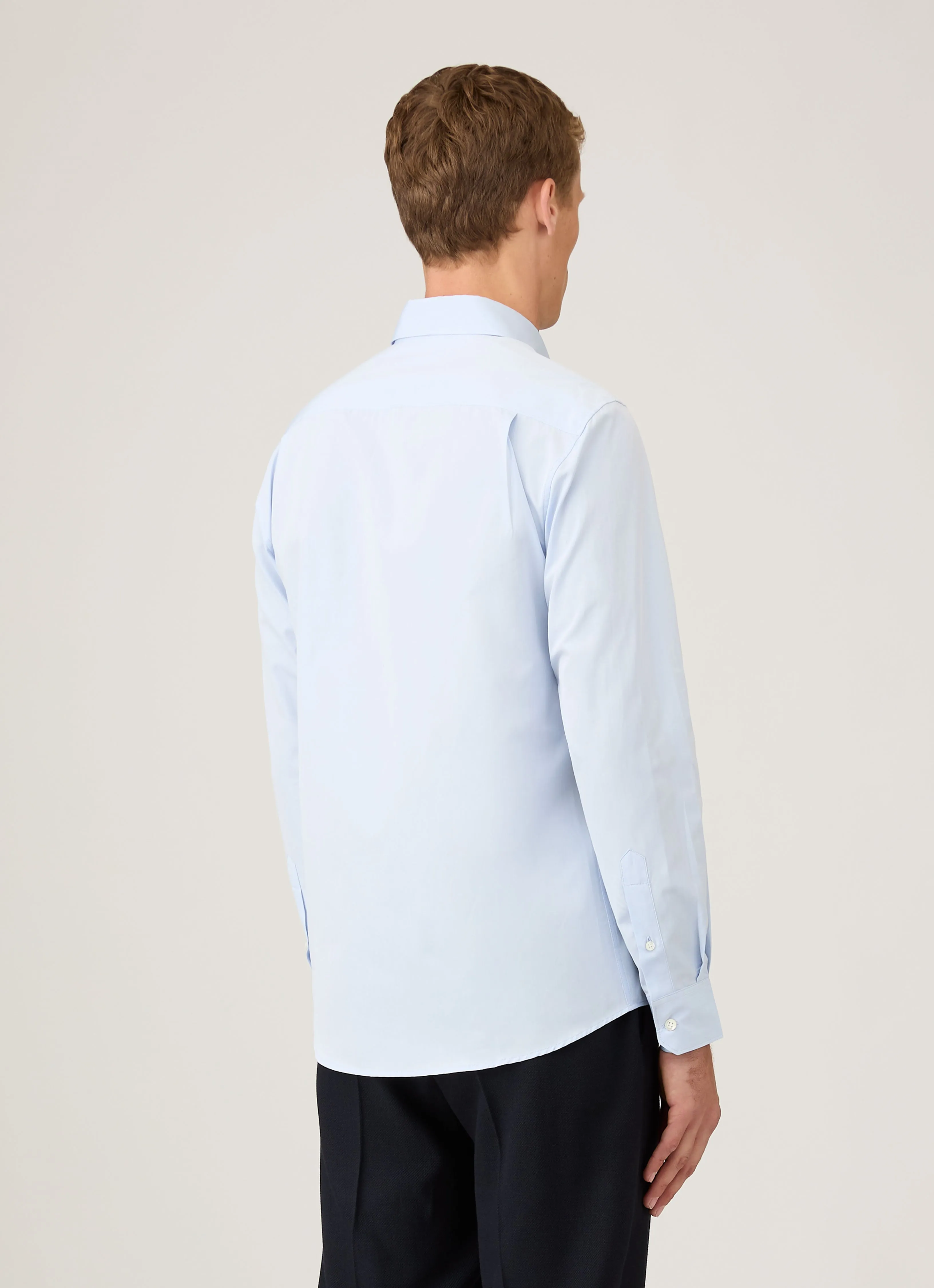 Men's Sea Island Cotton Shirt in Light Blue sold by Sunspel product image thumbnail 5