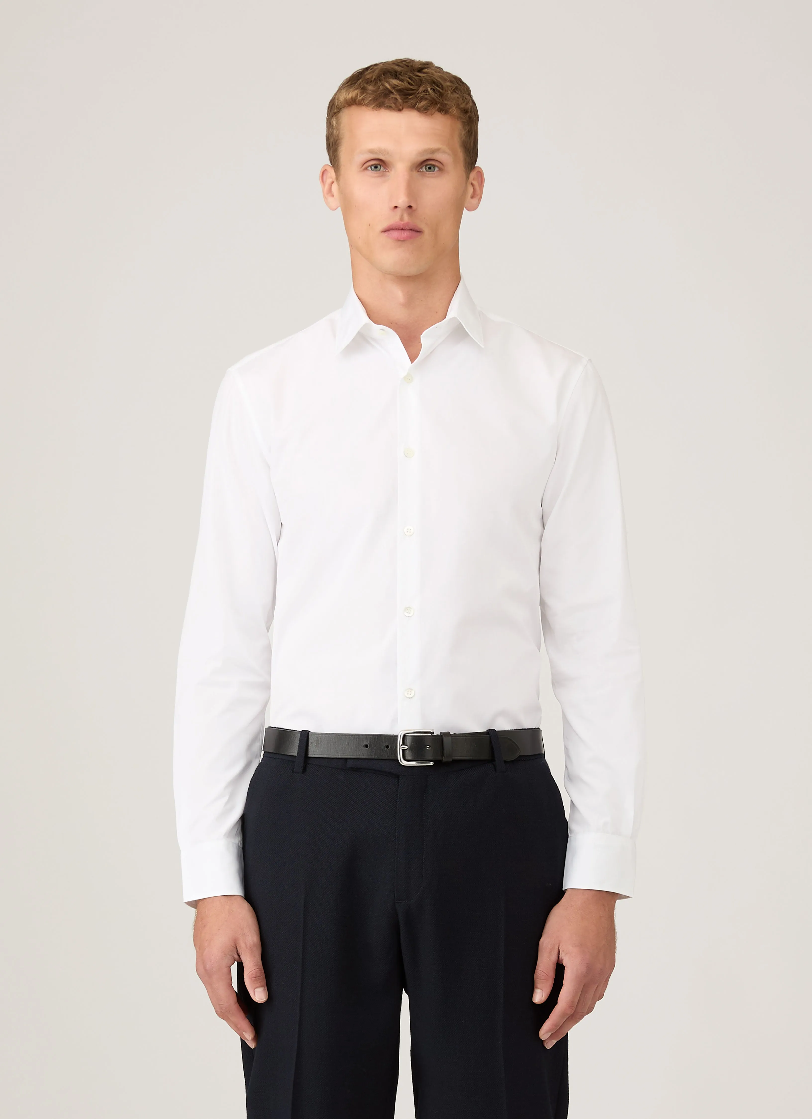 Men's Sea Island Cotton Shirt in White sold by Sunspel product image thumbnail 2