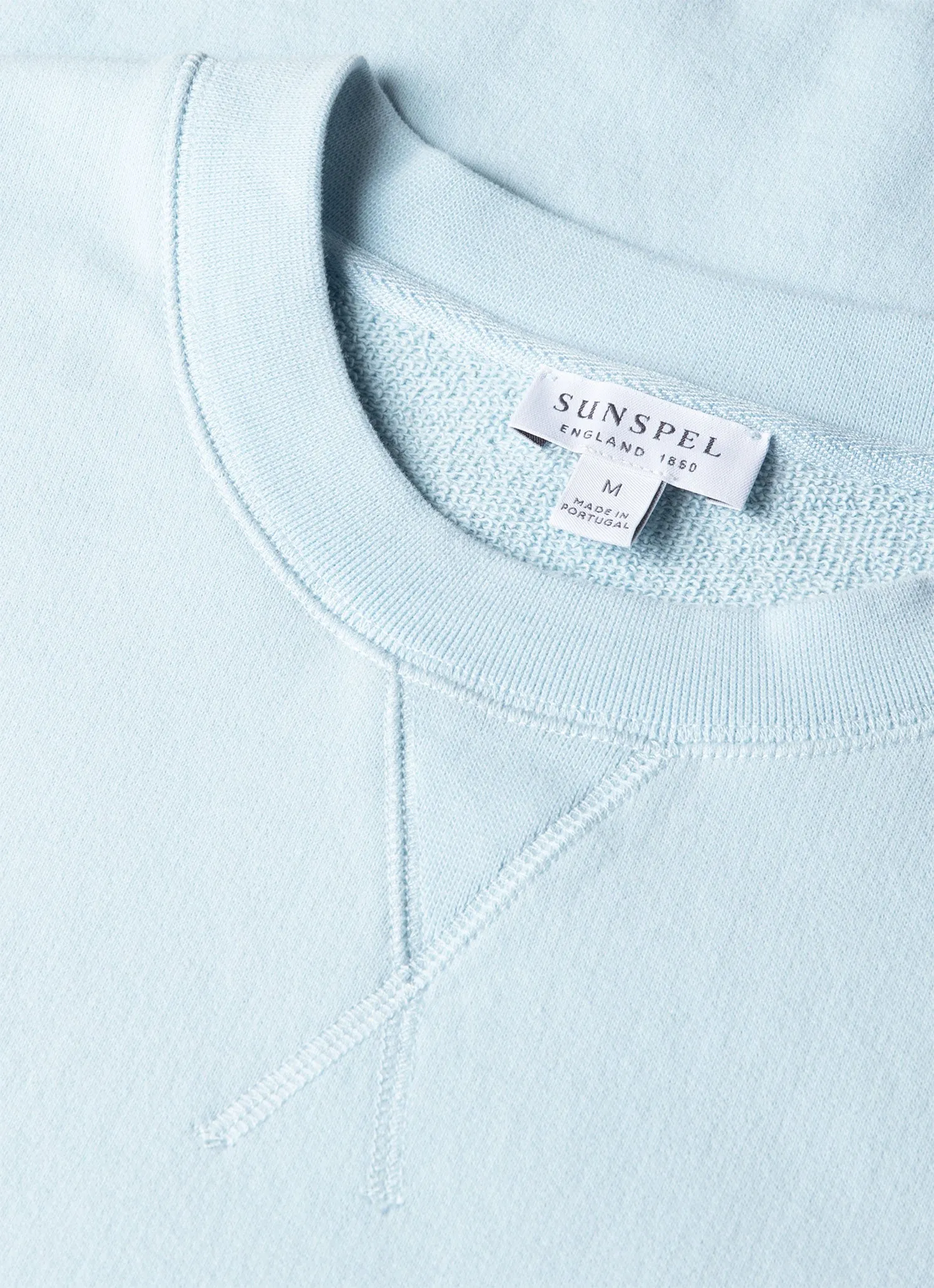 Men's Loopback Sweatshirt in Frost Blue sold by Sunspel product image thumbnail 4