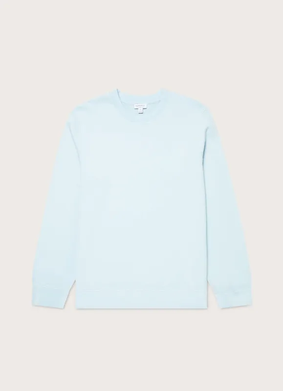 Men's Loopback Sweatshirt in Frost Blue sold by Sunspel