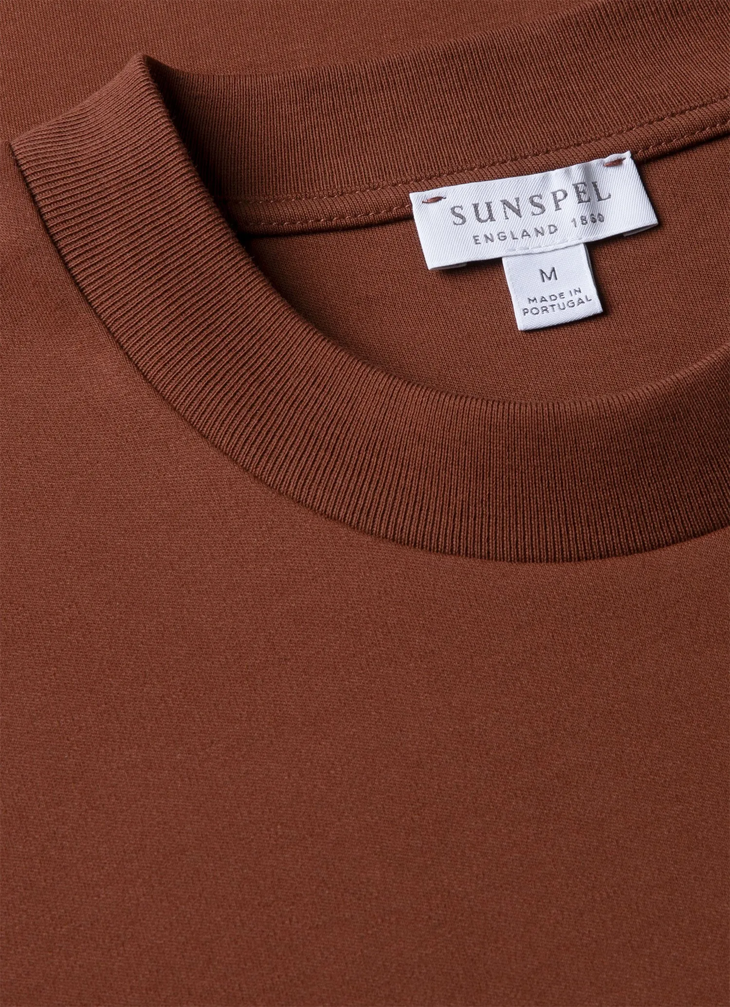 Men's Relaxed Fit Heavyweight T-shirt in Conker Brown sold by Sunspel product image thumbnail 4