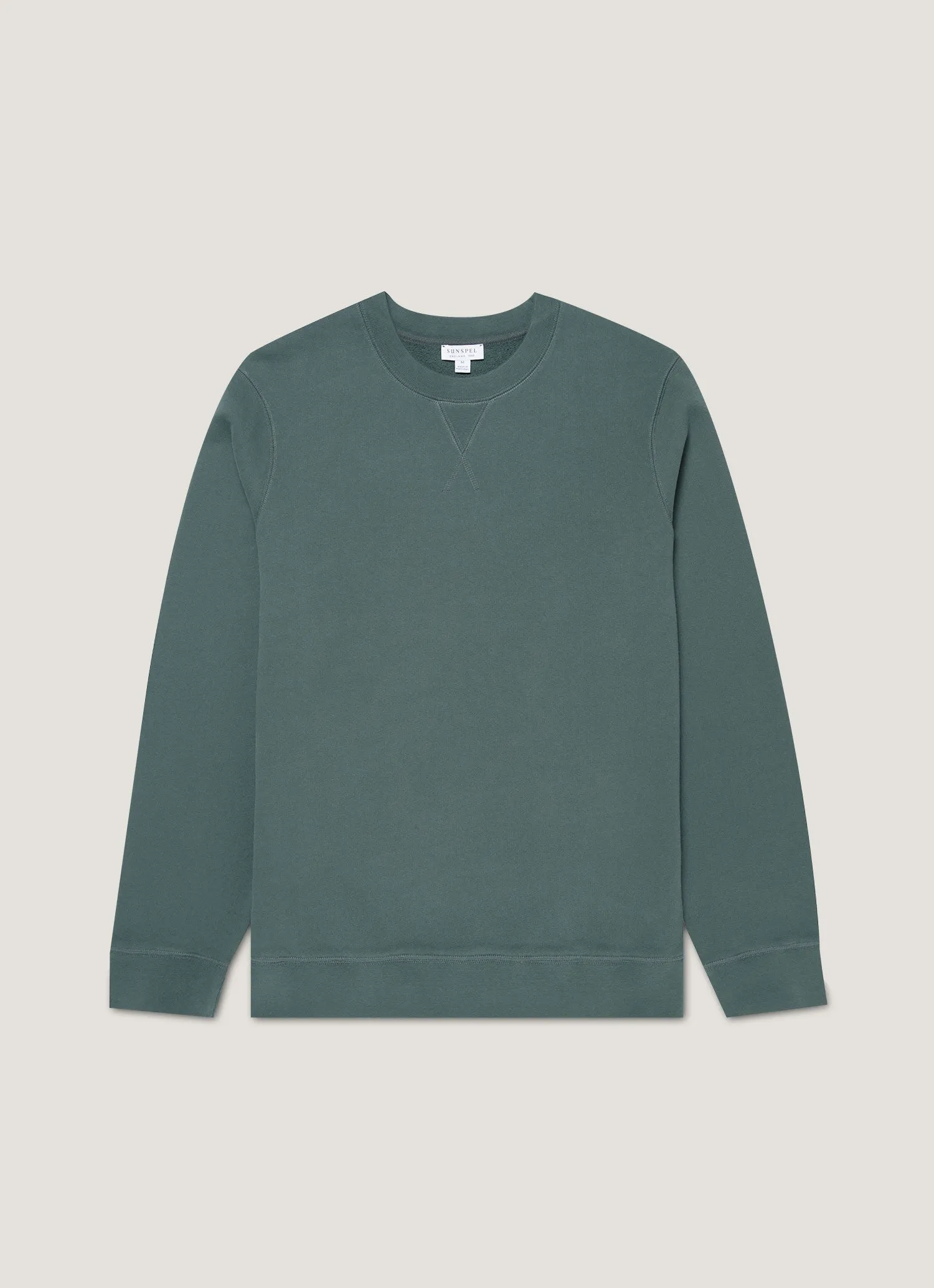 Men's Loopback Sweatshirt in Dark Petrol sold by Sunspel