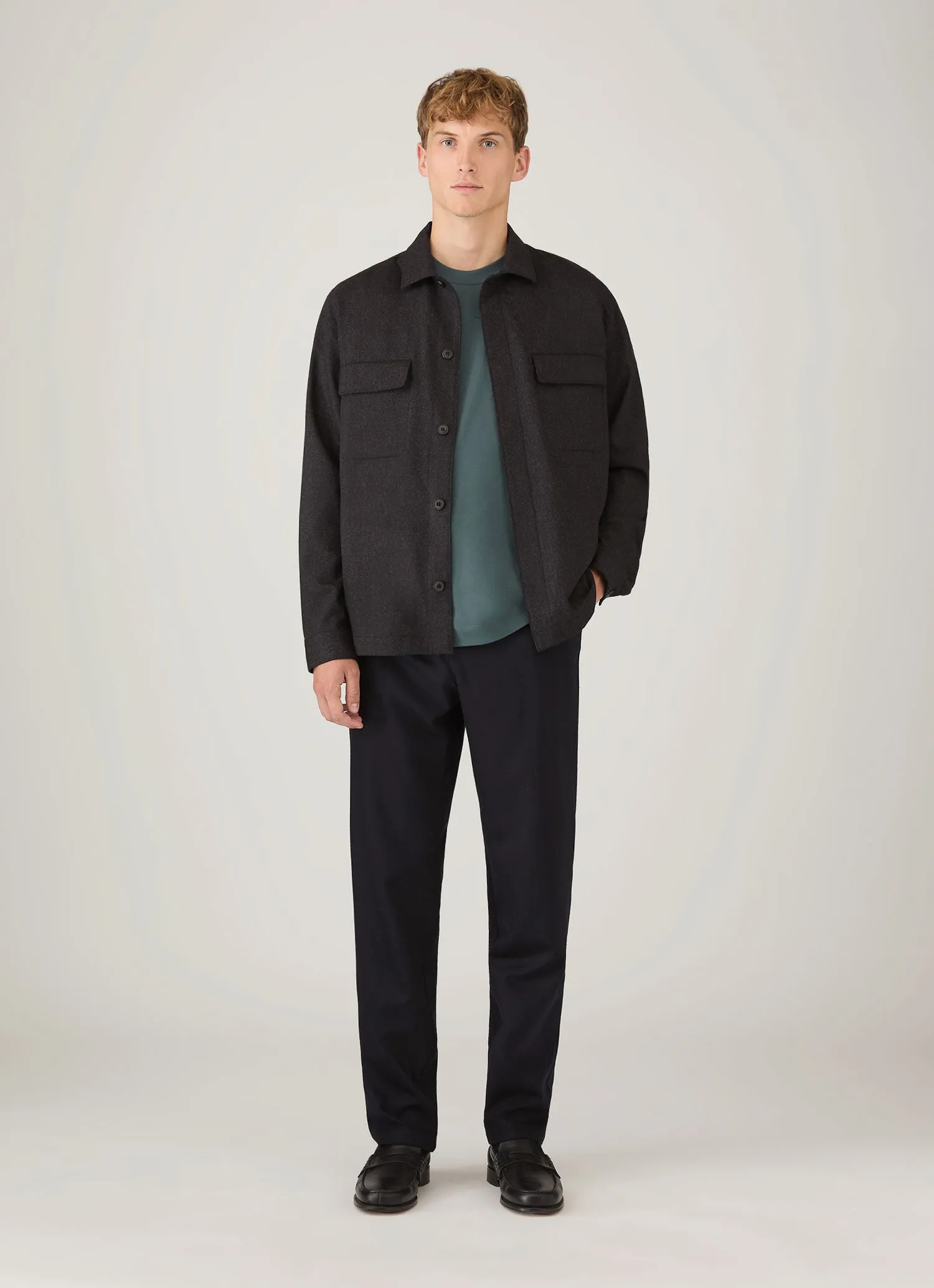 Men's Relaxed Fit Heavyweight T-shirt in Dark Petrol sold by Sunspel product image thumbnail 3