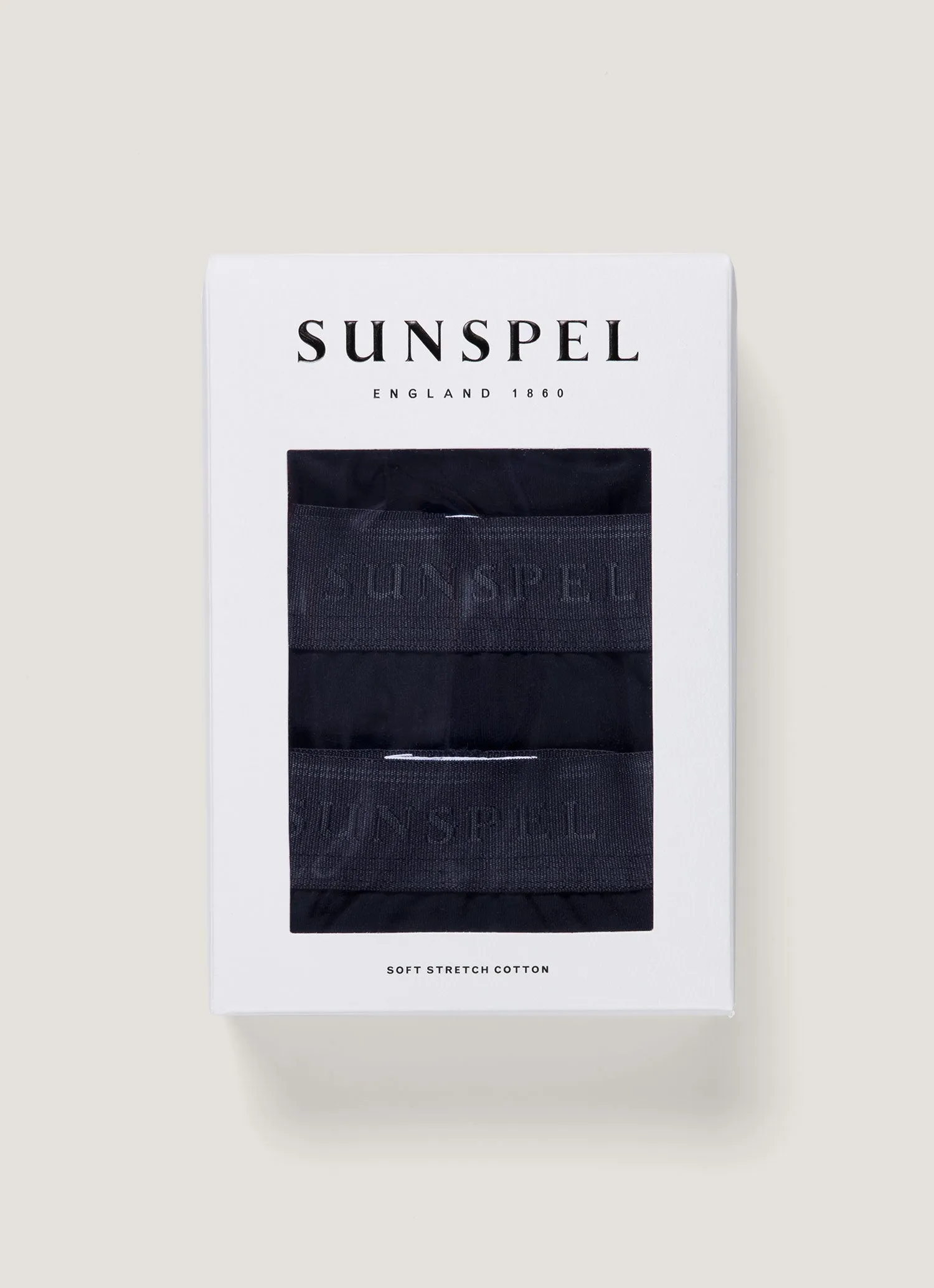 Men's Stretch Cotton Trunks 3-Pack in Navy sold by Sunspel product image thumbnail 5