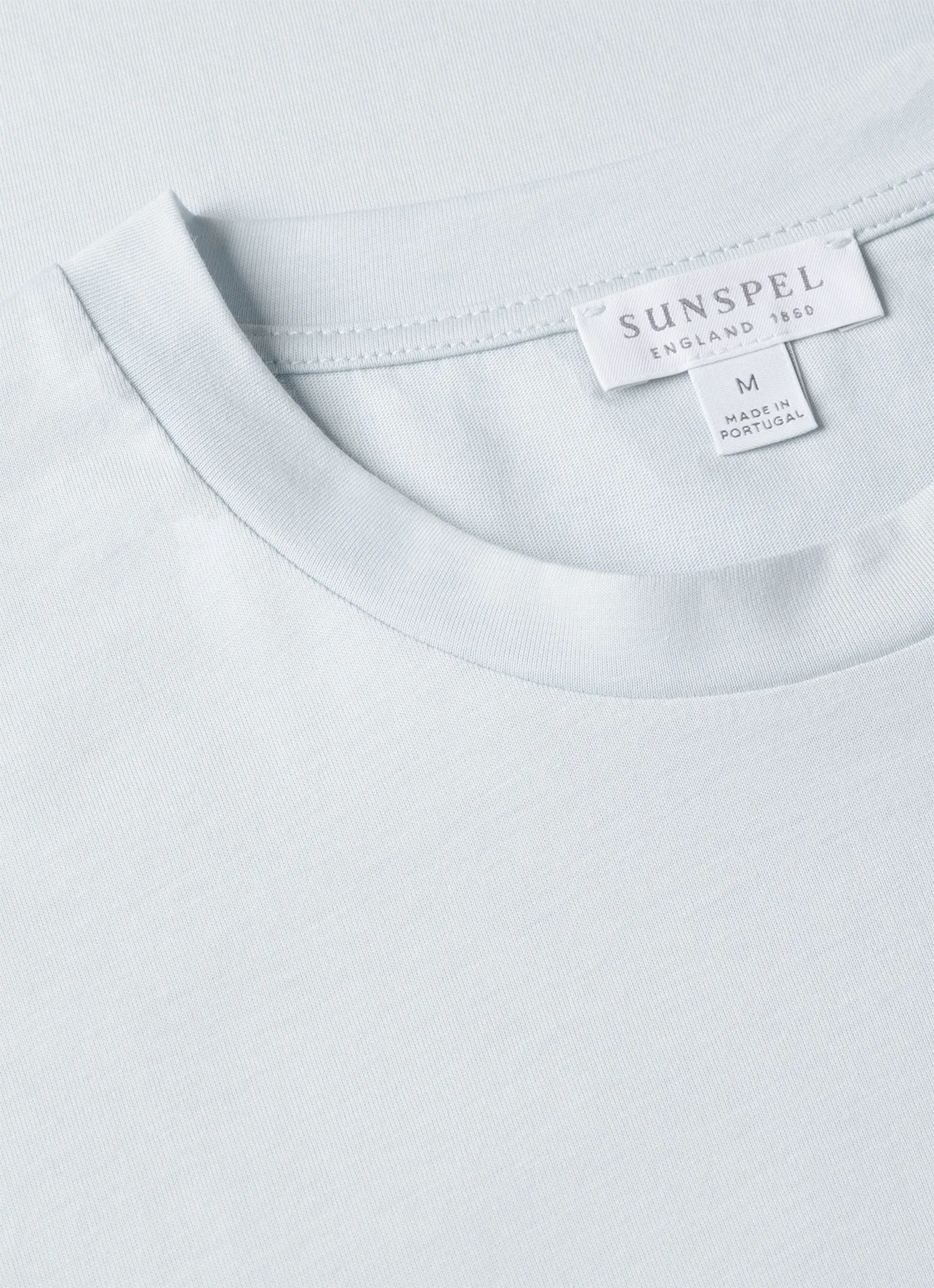 Men's Riviera Midweight T-shirt in Frost Blue sold by Sunspel product image thumbnail 4