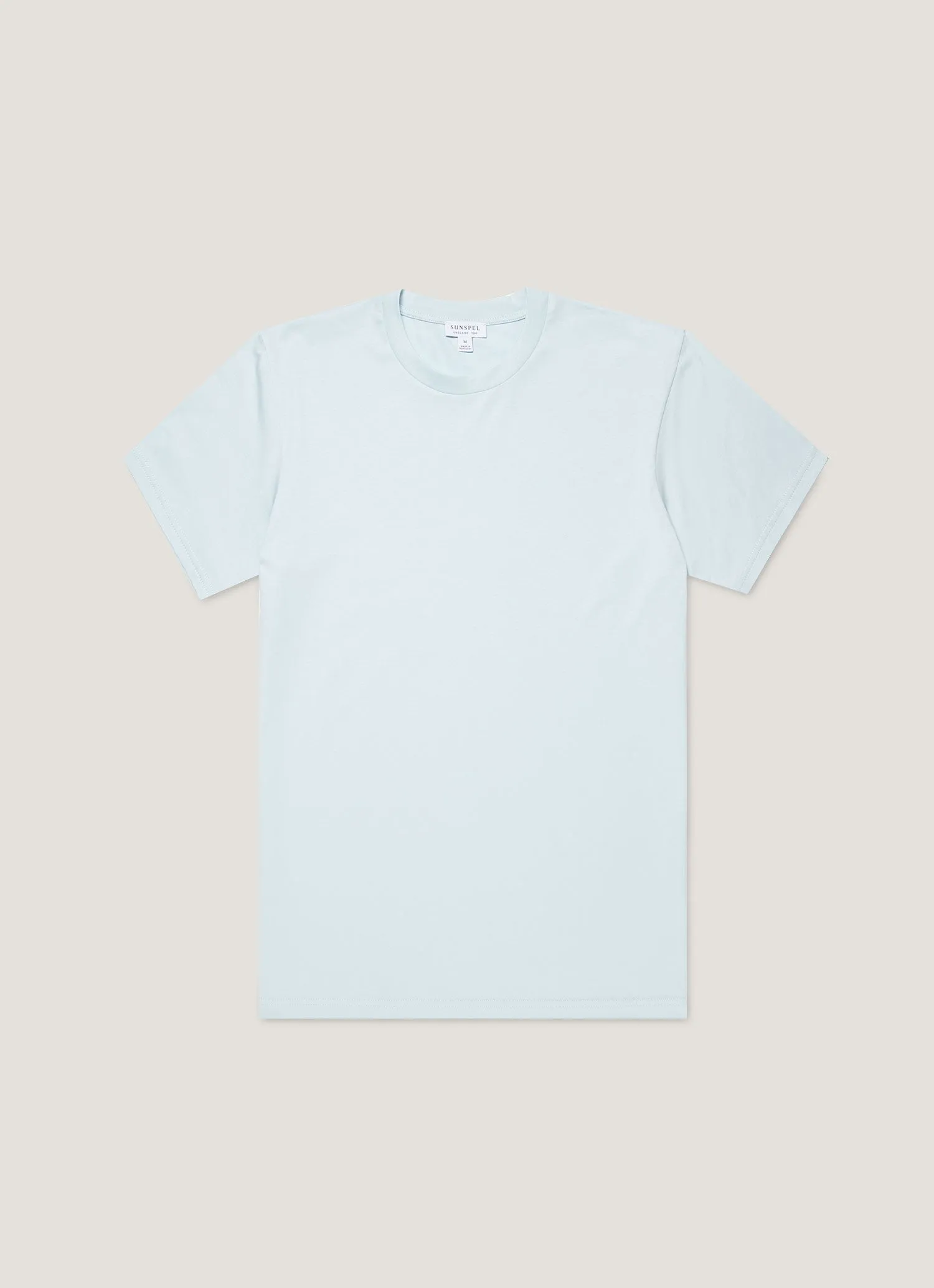 Men's Riviera Midweight T-shirt in Frost Blue sold by Sunspel