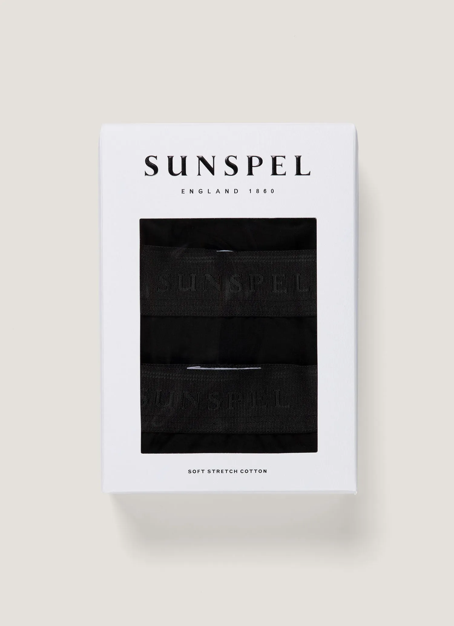 Men's Stretch Cotton Trunks 3-Pack in Black sold by Sunspel product image thumbnail 5