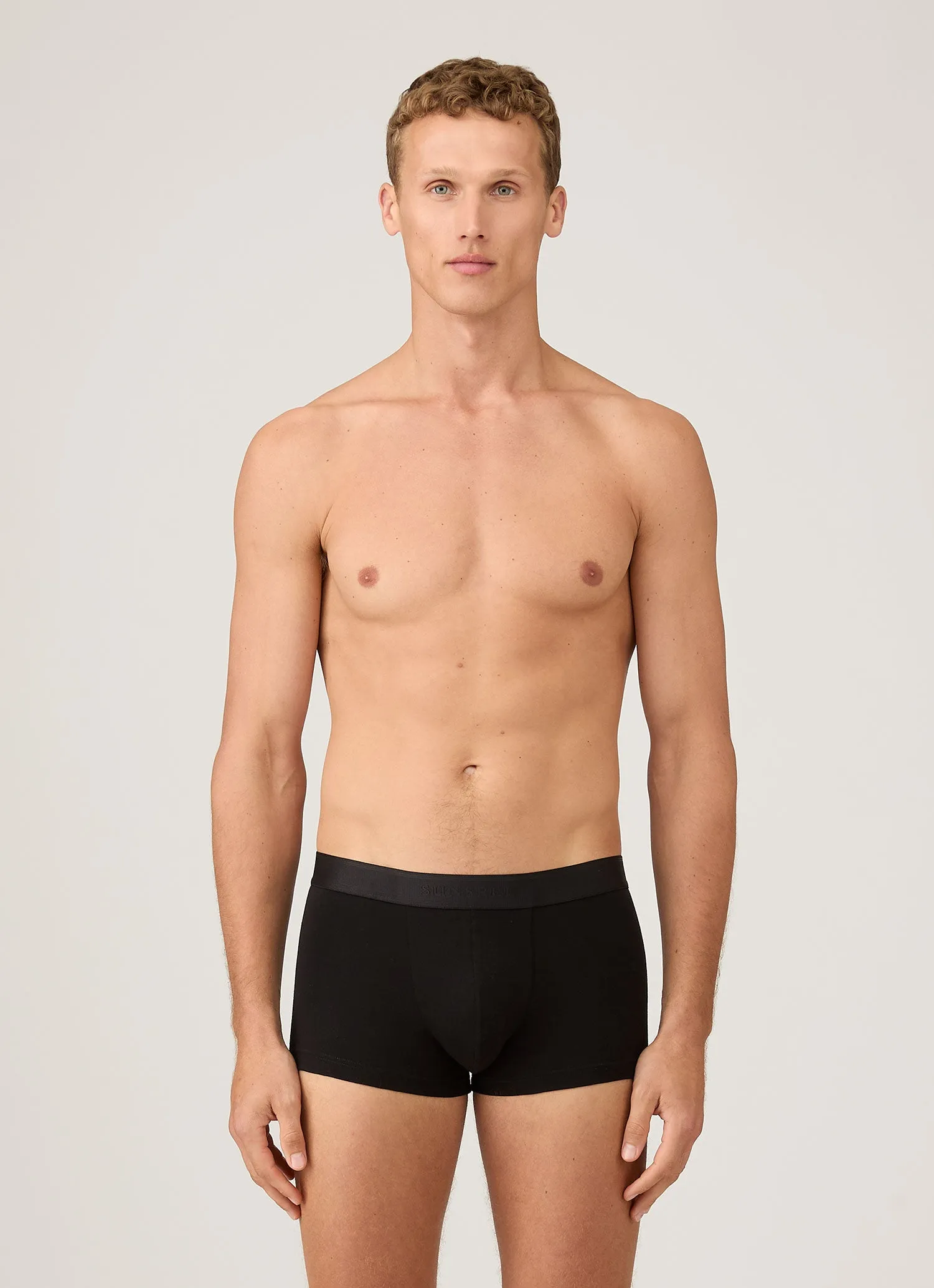 Men's Stretch Cotton Trunks 3-Pack in Black sold by Sunspel product image thumbnail 2