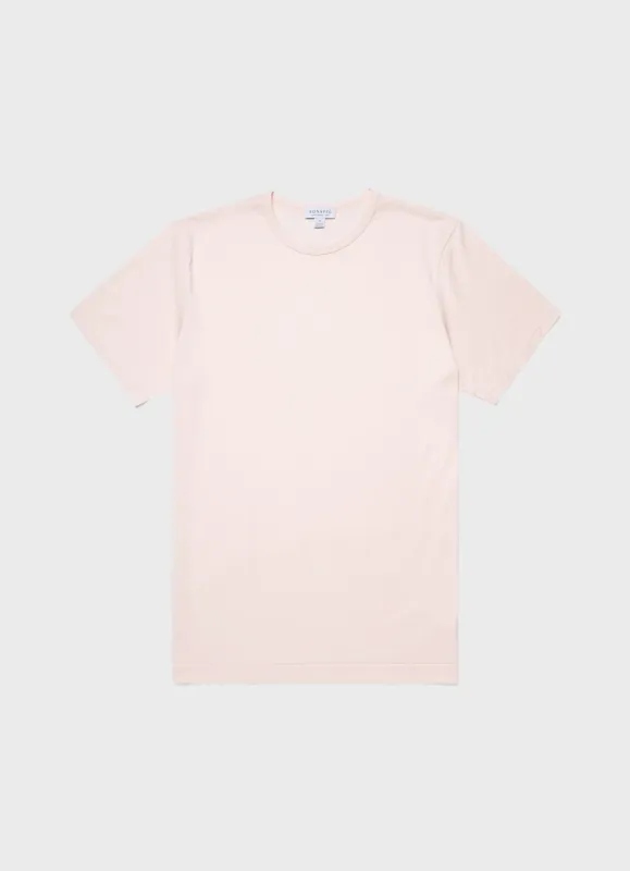 Men's Classic T-shirt in Soft Pink sold by Sunspel