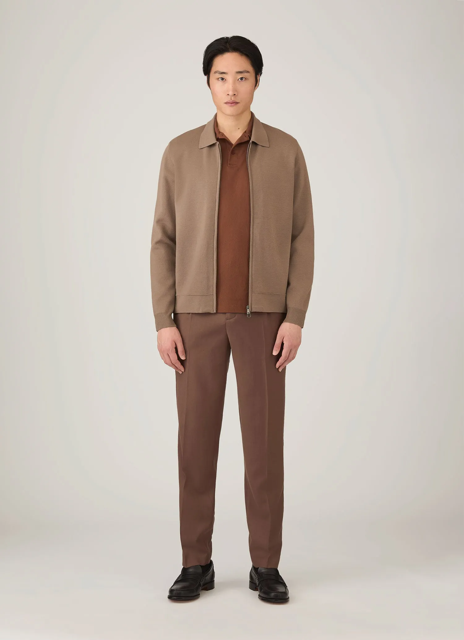 Men's Riviera Polo Shirt in Conker Brown sold by Sunspel product image thumbnail 3