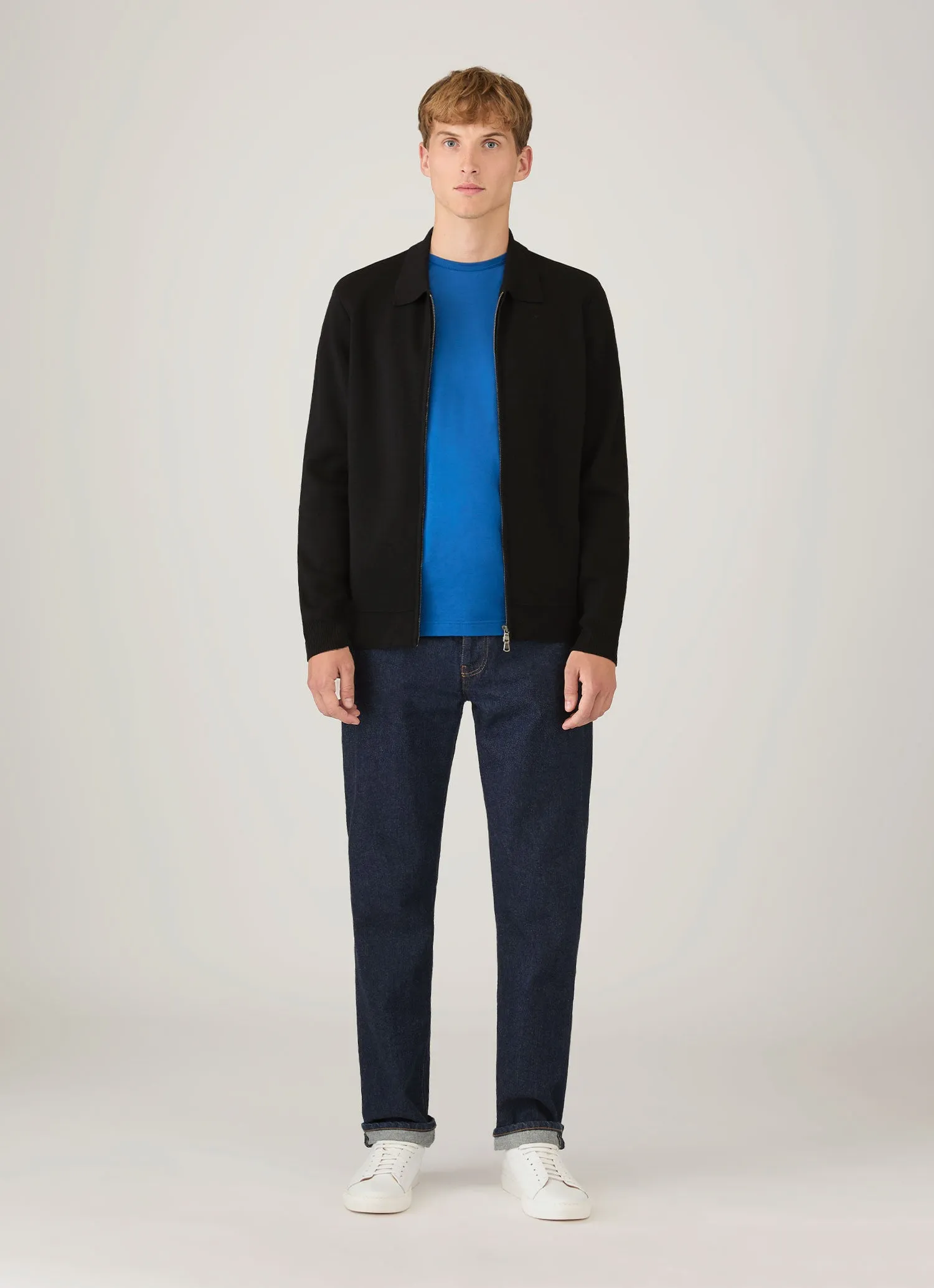 Men's Classic T-shirt in Cobalt sold by Sunspel product image thumbnail 3