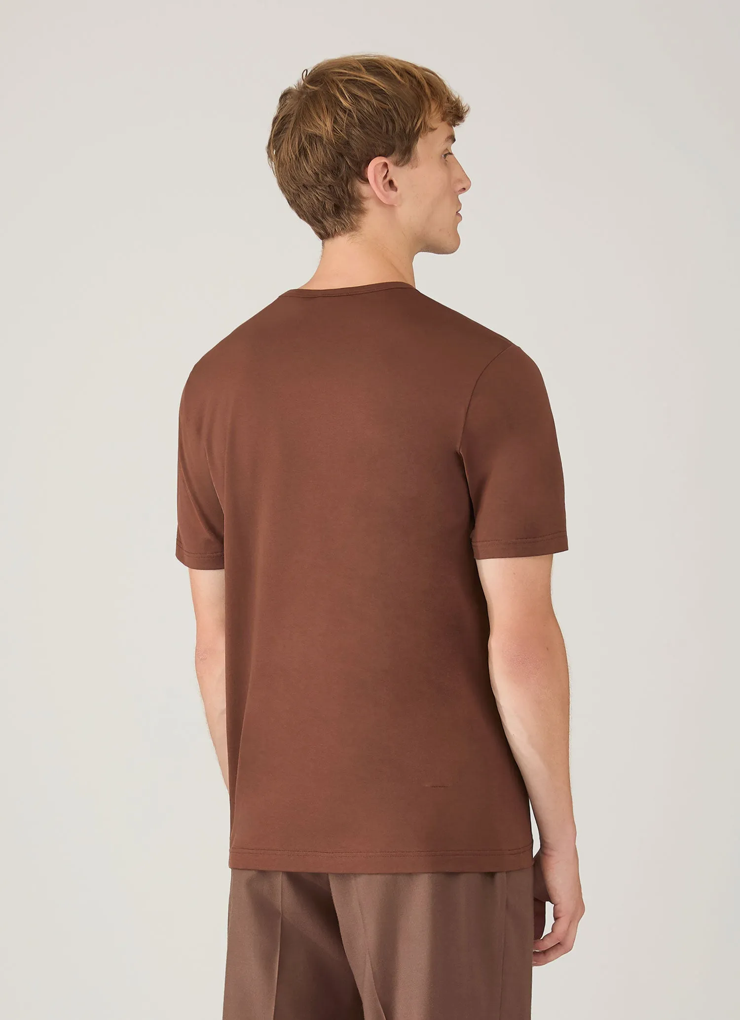 Men's Classic T-shirt in Conker Brown sold by Sunspel product image thumbnail 5